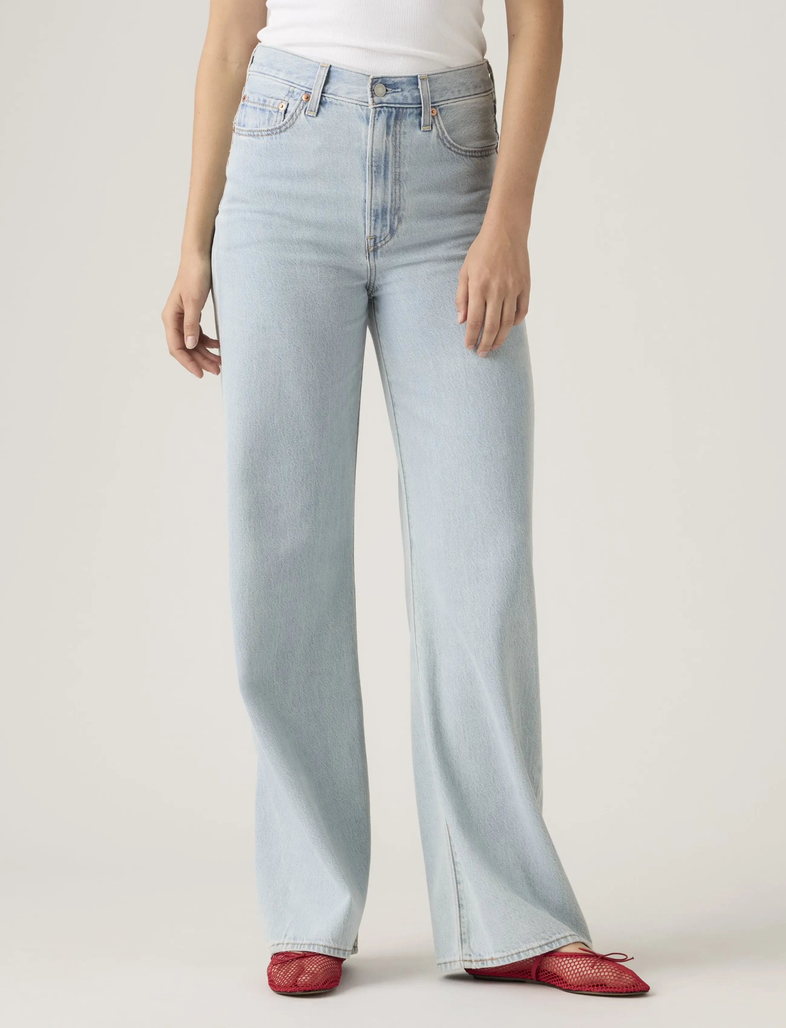 Levi's® - RIBCAGE WIDE LEG H223 OF COURS - laia säärega teksad - med indigo - flat finish - 5