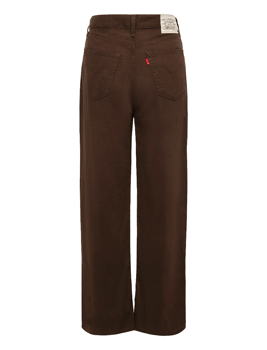 Levi's® - RIBCAGE WIDE LEG H223 HOT FUDG - leinenhosen - browns - 2