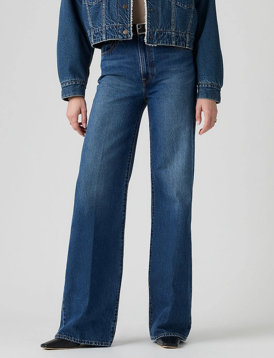 Levi's® - RIBCAGE WIDE LEG H223 MAYBE AN - laia säärega teksad - med indigo - worn in - 5