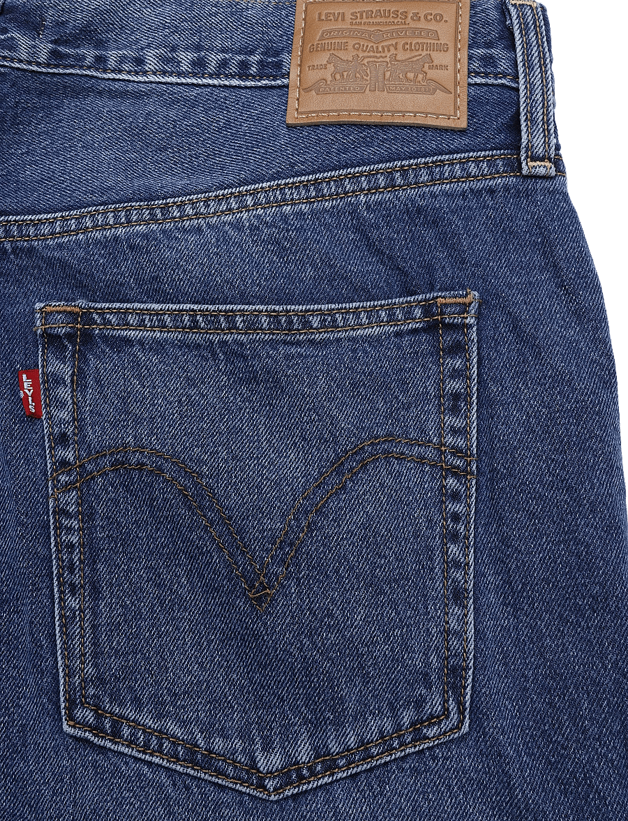 Levi's® - RIBCAGE WIDE LEG H223 MAYBE AN - wide leg jeans - med indigo - worn in - 4
