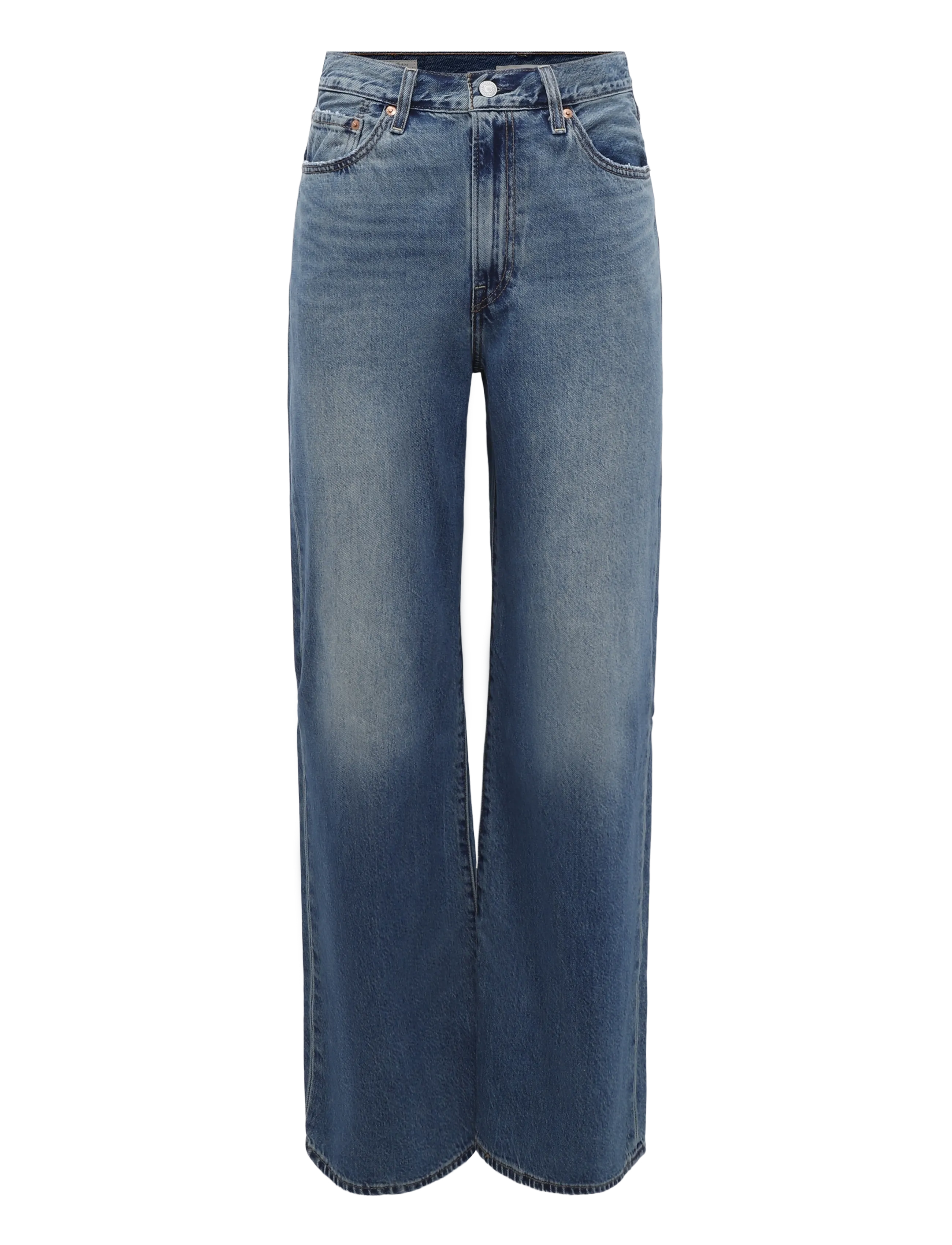 Levi's® RIBCAGE WIDE LEG H223 COUNTING - Festival outfit - DARK INDIGO - WORN IN / blue