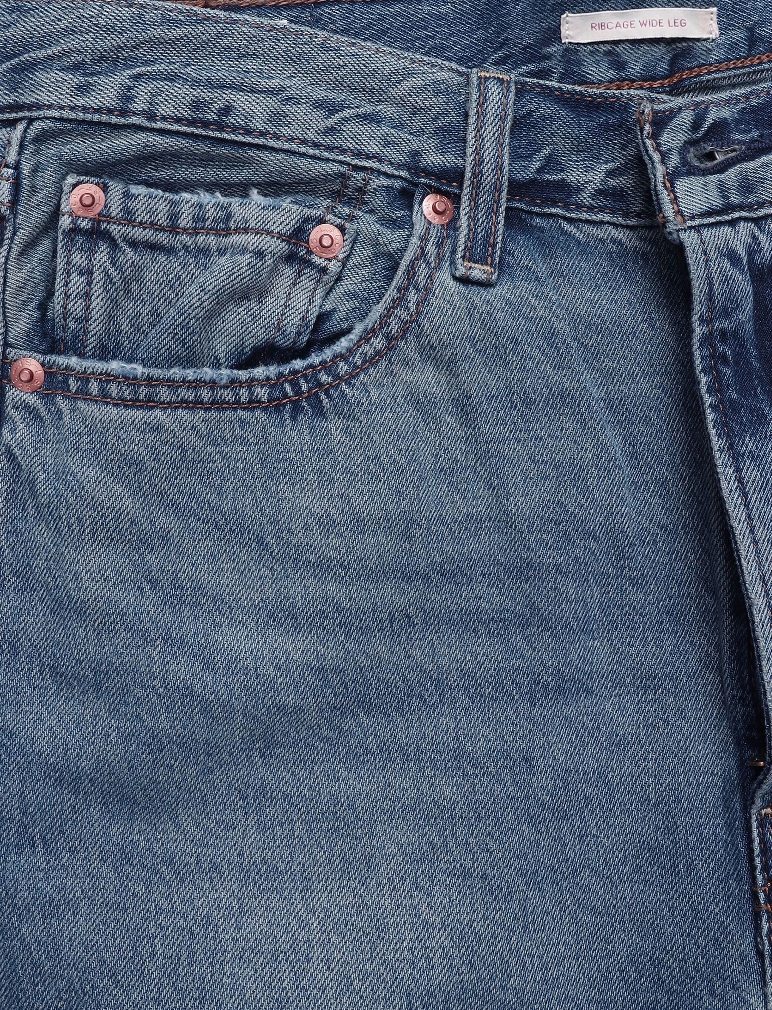 Levi's® - RIBCAGE WIDE LEG H223 COUNTING - wide leg jeans - dark indigo - worn in - 2