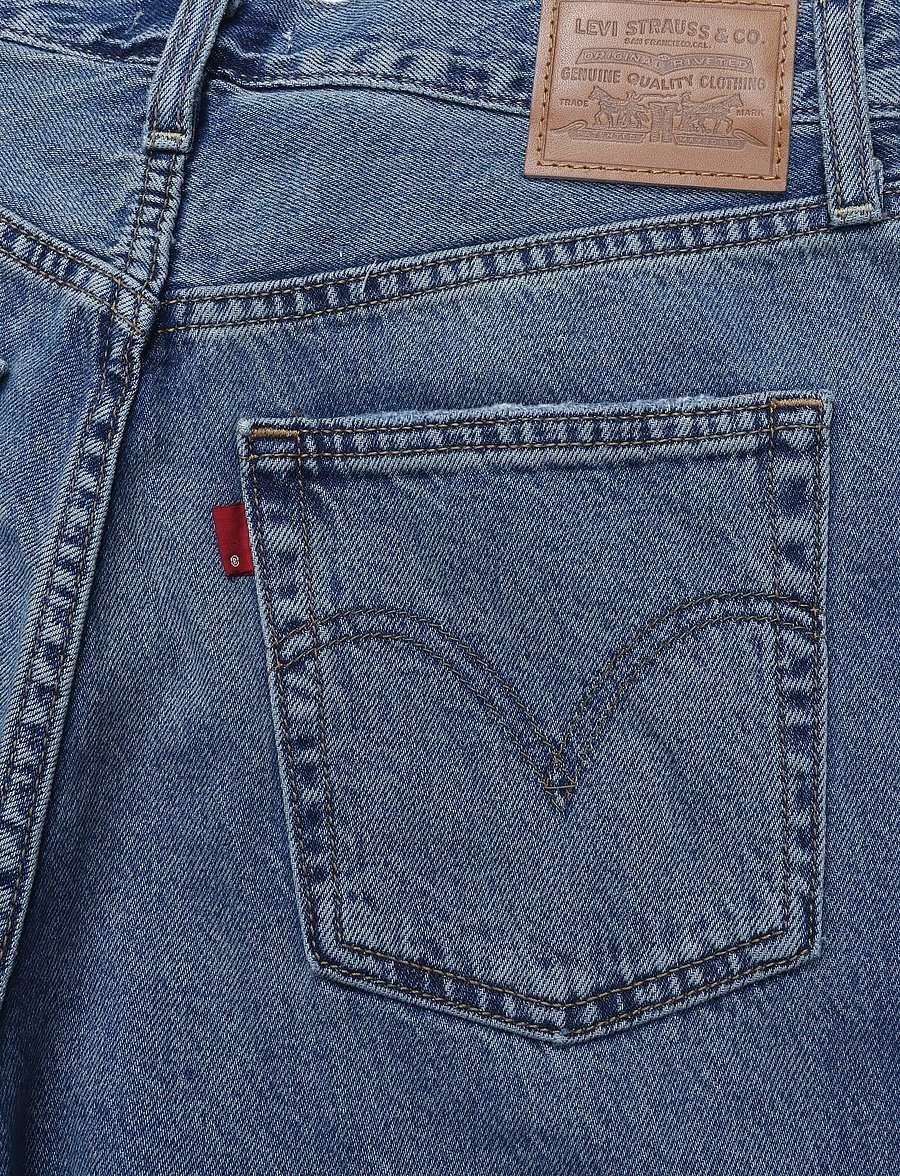 Levi's® - RIBCAGE WIDE LEG H223 COUNTING - wide leg jeans - dark indigo - worn in - 4
