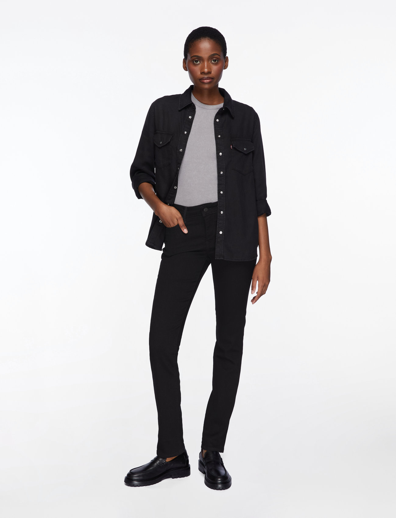 Levi's® - 712 SLIM WELT POCKET MIDNIGHT - skinny jeans - blacks - 3