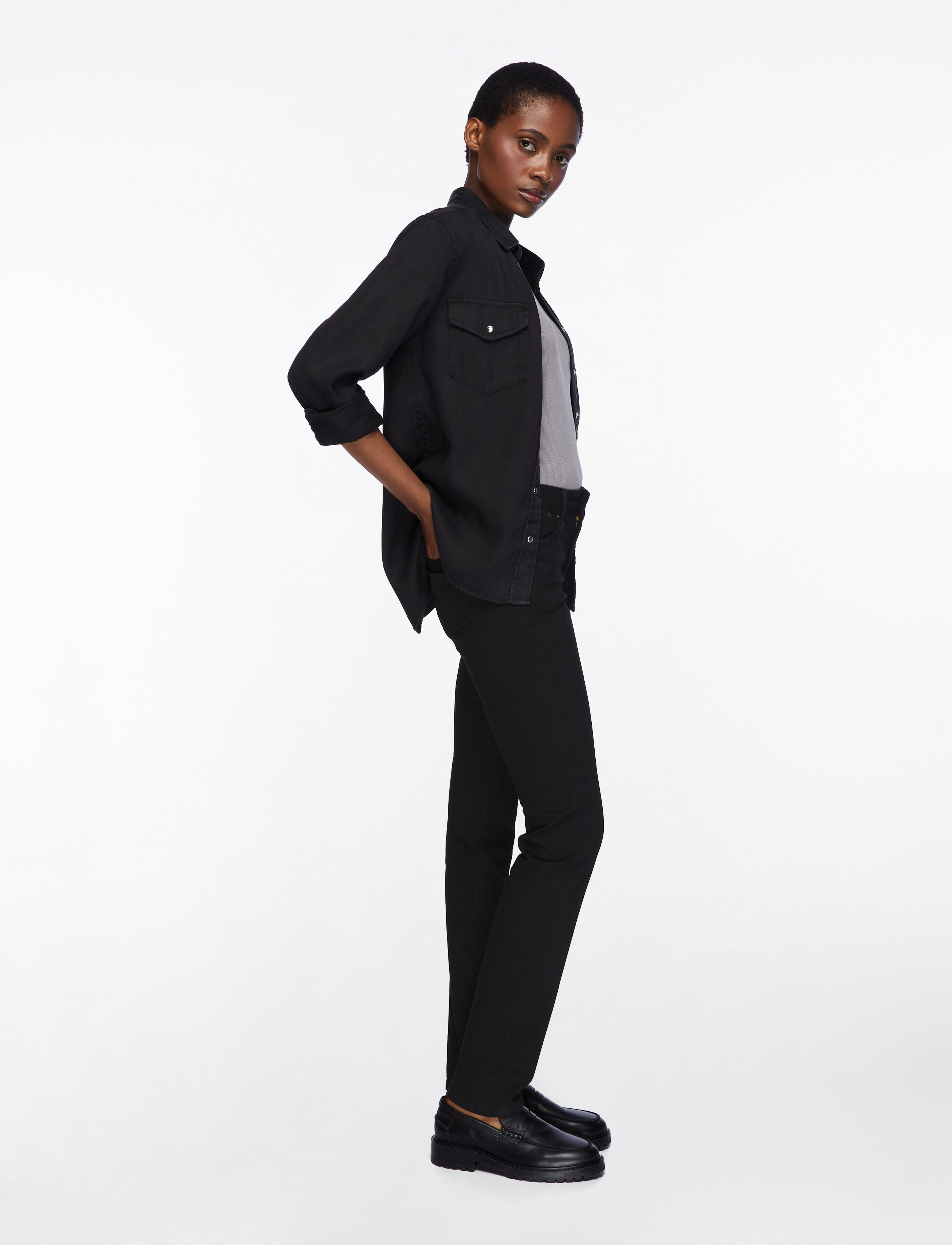 Levi's® - 712 SLIM WELT POCKET MIDNIGHT - skinny gallabuxur - blacks - 4