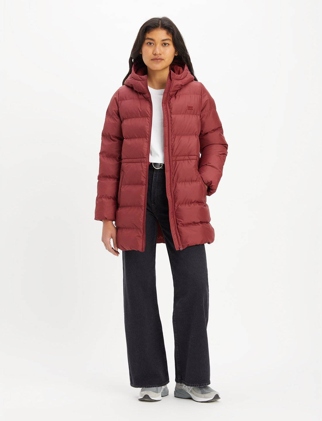LEVI S Women Hooded Midi Syrah 67.50 . Buy Padded Coats from LEVI S Women online at Boozt . Fast delivery and easy returns