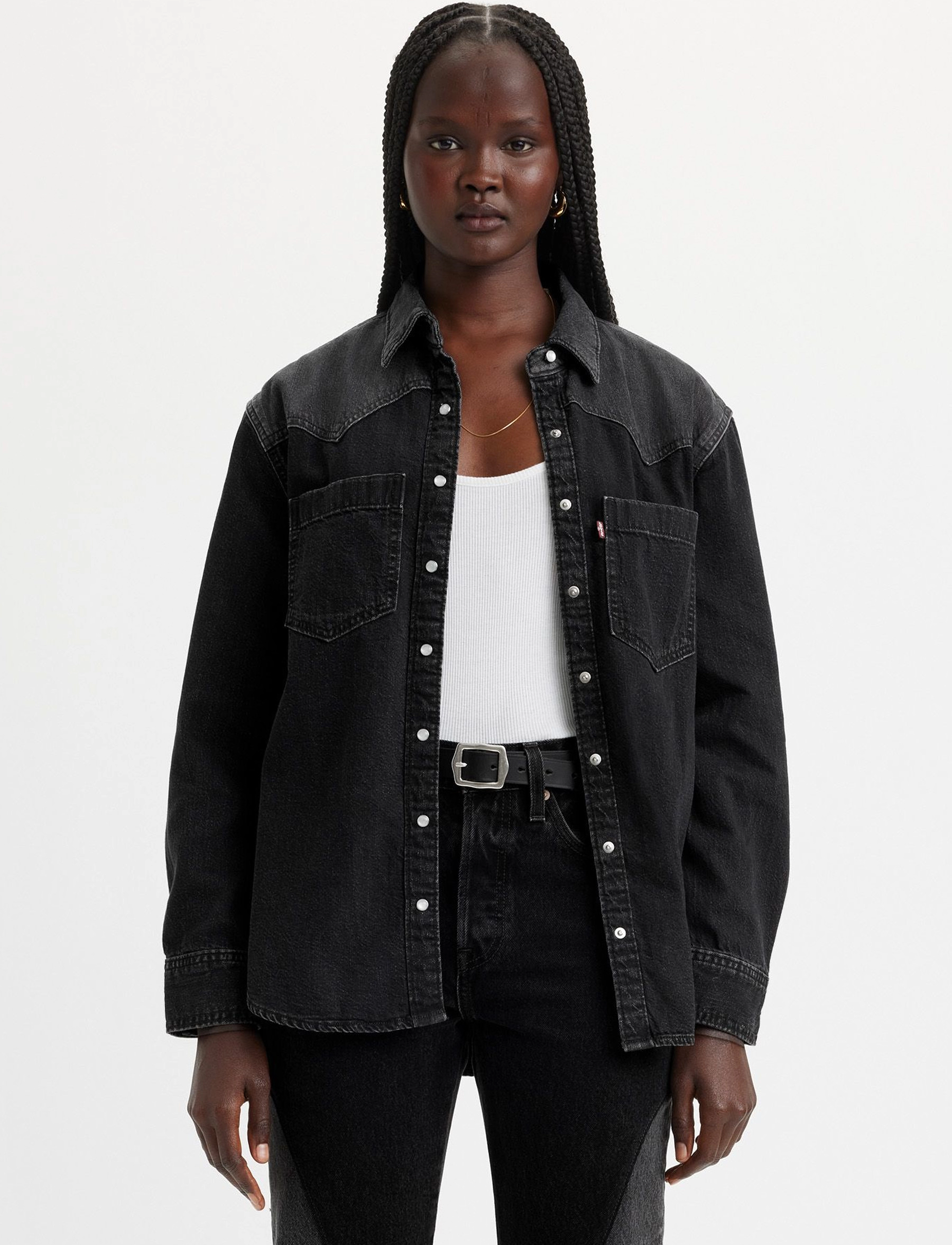 Levi's® - TEODORA WESTERN SHIRT OFF TO T - blacks - 4