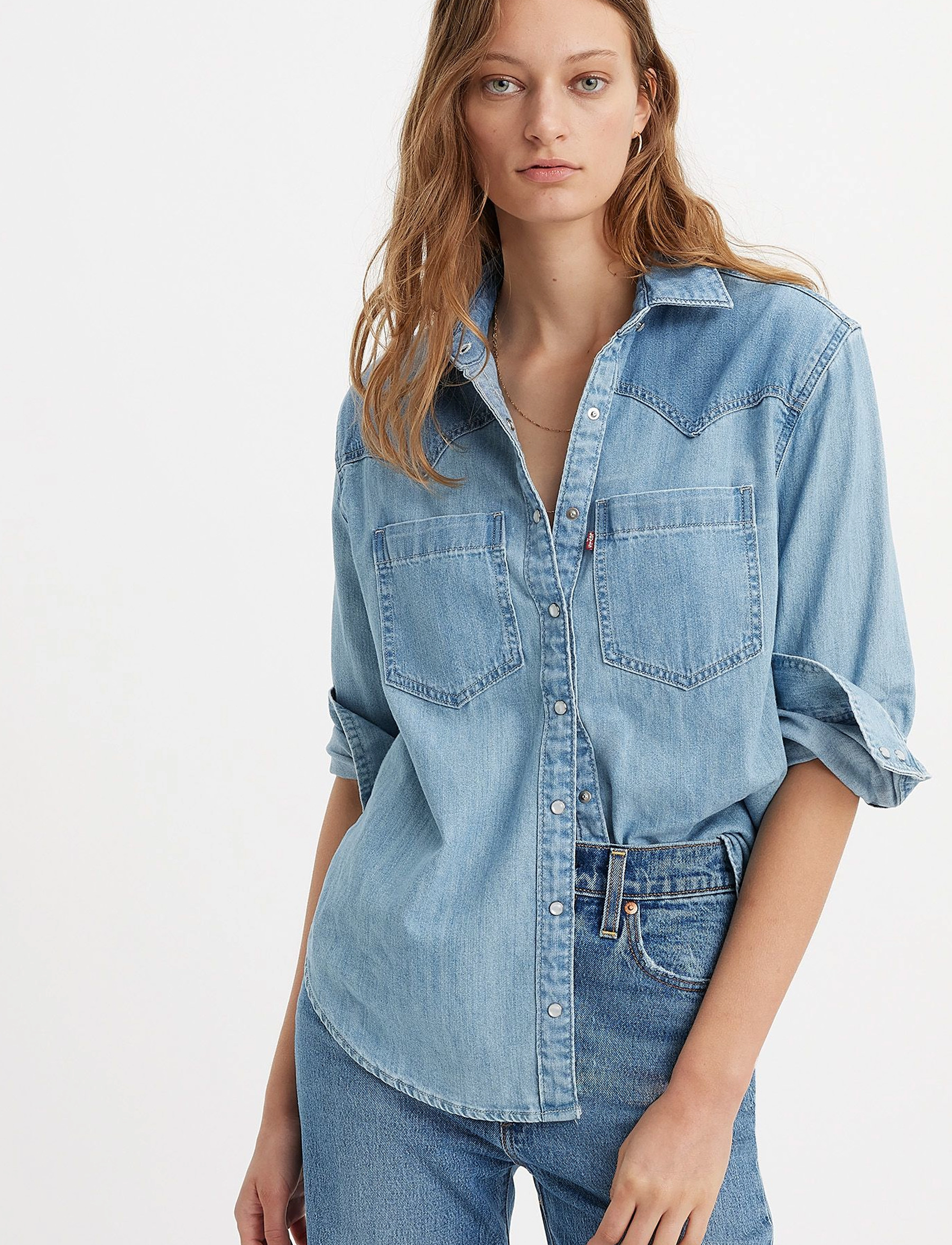 LEVI´S Women - TEODORA WESTERN SHIRT DONE AND - dark indigo - worn in - 3