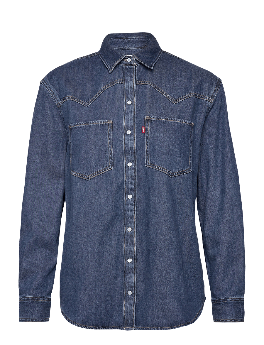 Levi's® - TEODORA WESTERN SHIRT AIR SPAC - jeanshemden - dark indigo - worn in - 1