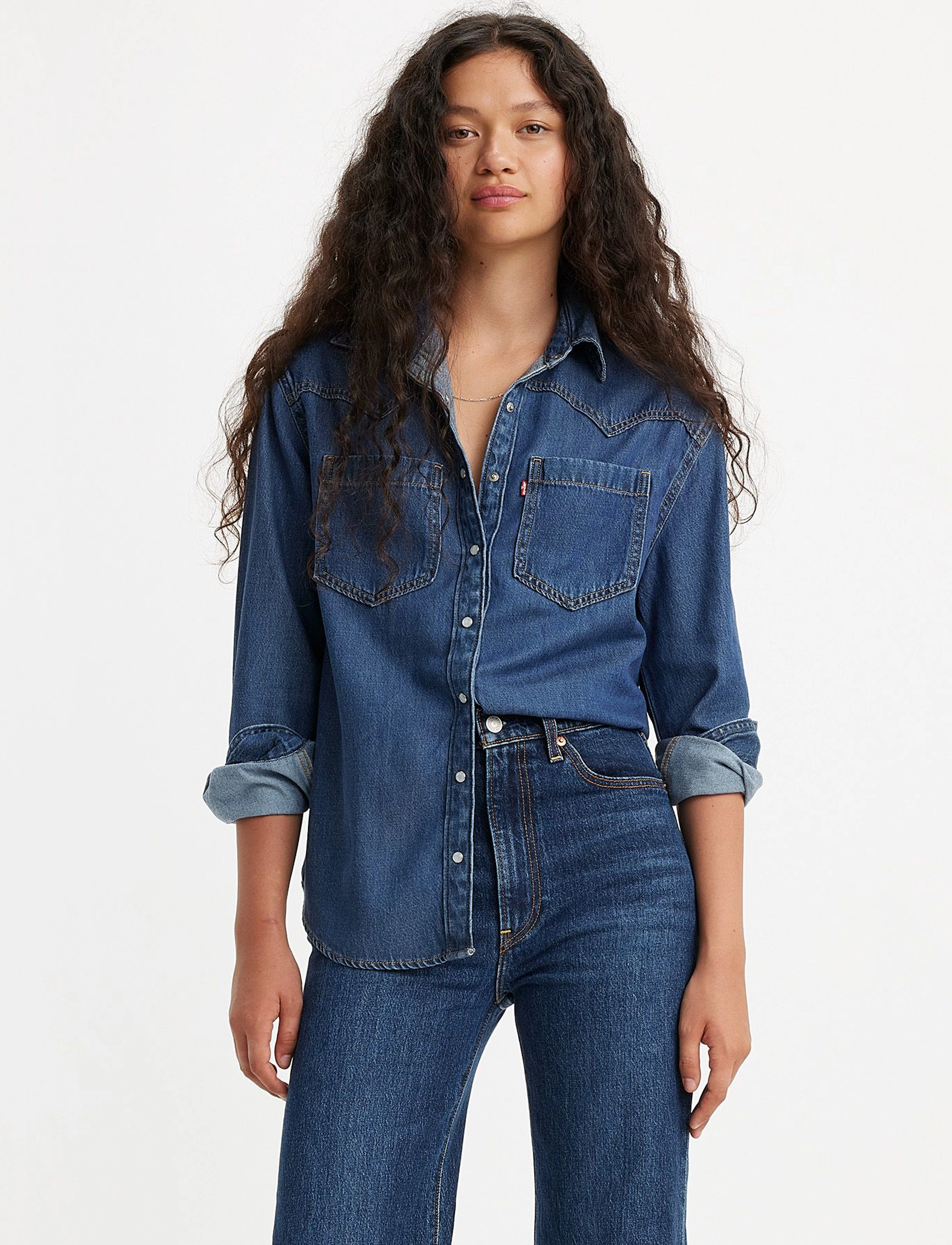 Levi's® - TEODORA WESTERN SHIRT AIR SPAC - denimskjorter - dark indigo - worn in - 3