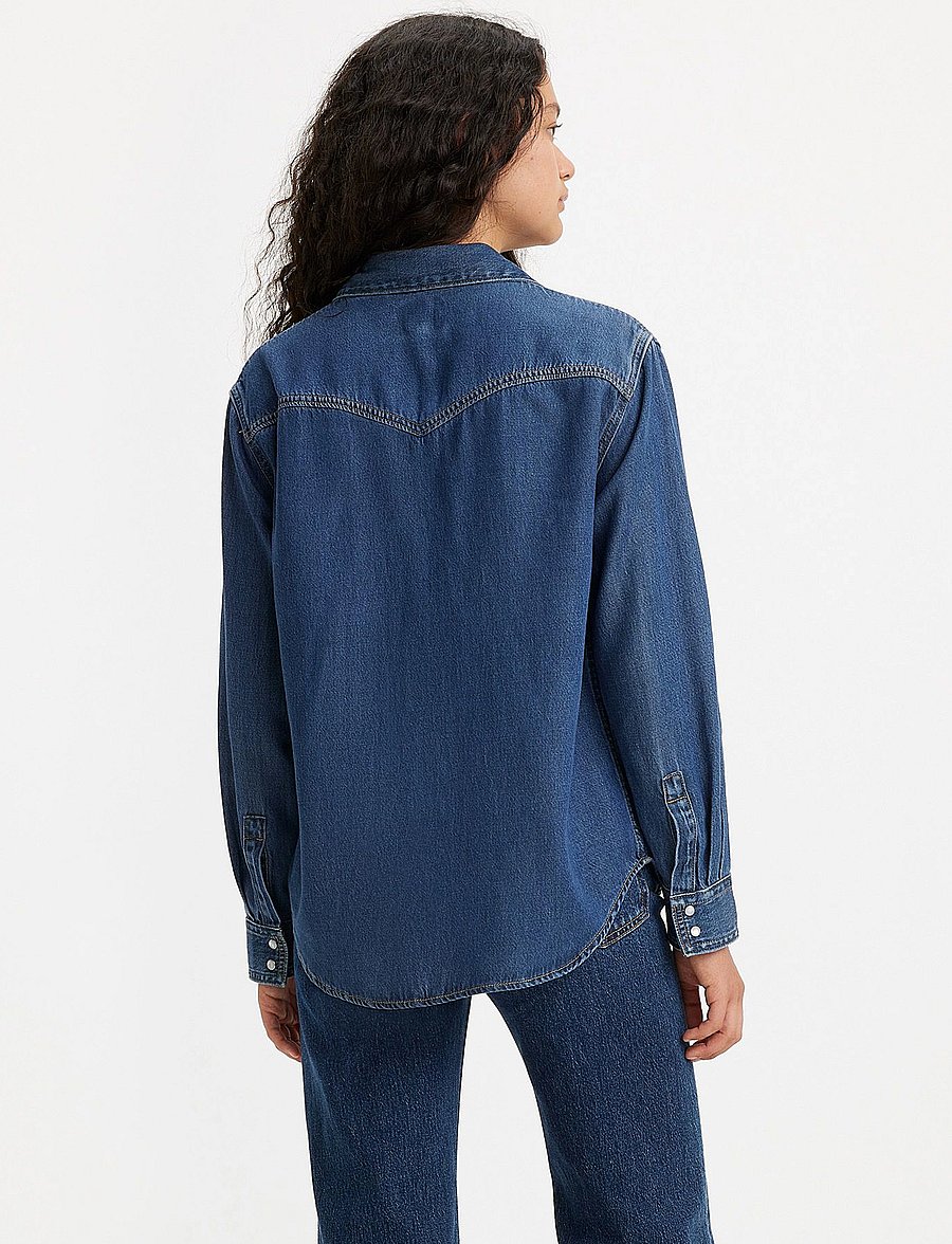 Levi's® - TEODORA WESTERN SHIRT AIR SPAC - jeanshemden - dark indigo - worn in - 4