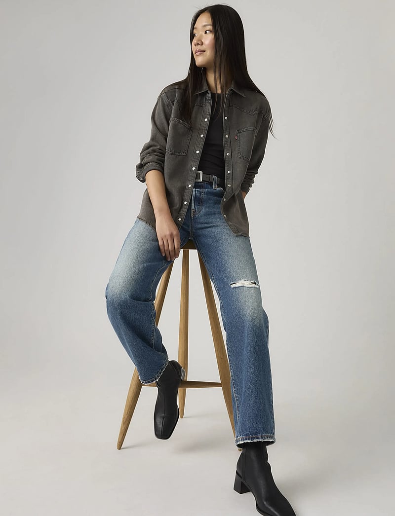 Levi's® - TEODORA WESTERN SHIRT CHIPPED - denimskjorter - blacks - 4