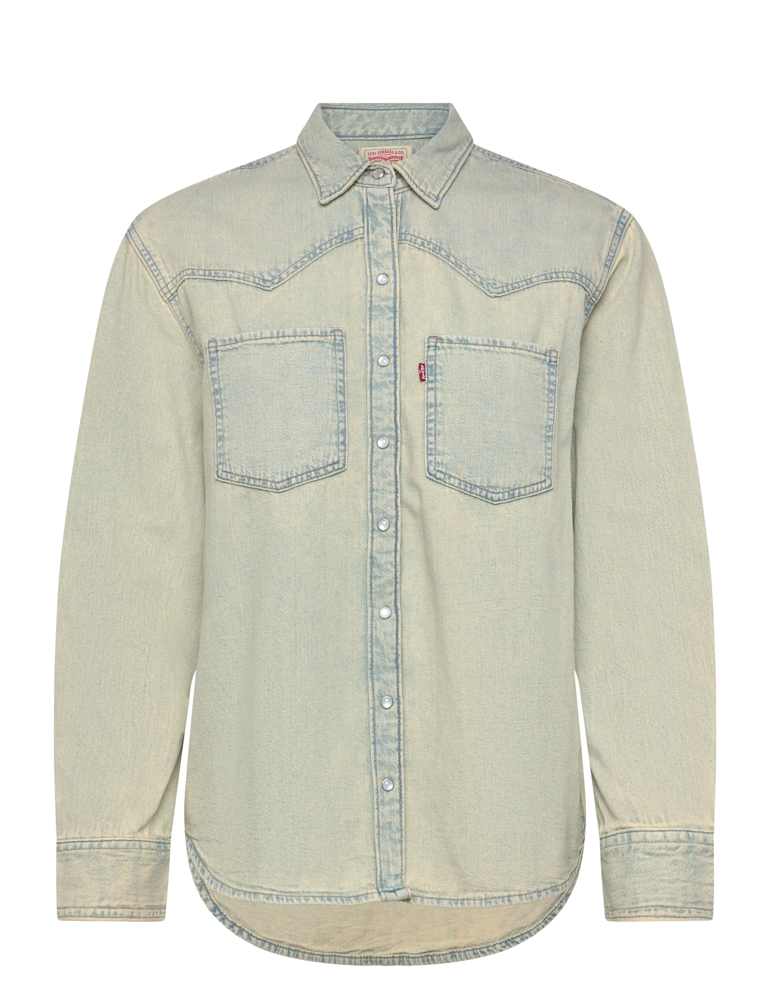 Levi's® TEODORA WESTERN SHIRT DE ORO W - Vêtements - LIGHT INDIGO - FLAT FINIS / blue