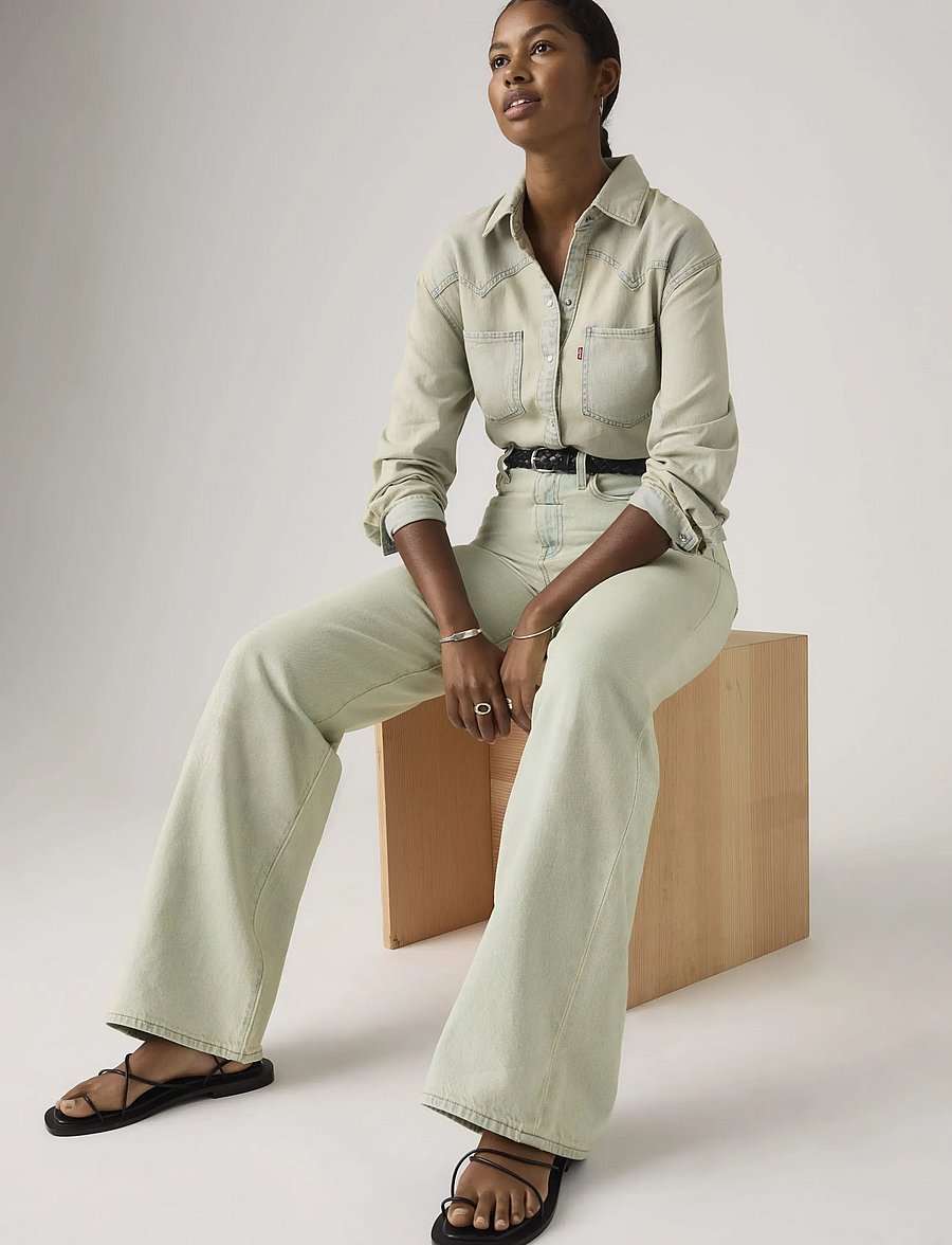 Levi's® - TEODORA WESTERN SHIRT DE ORO W - jeansblouses - light indigo - flat finis - 4