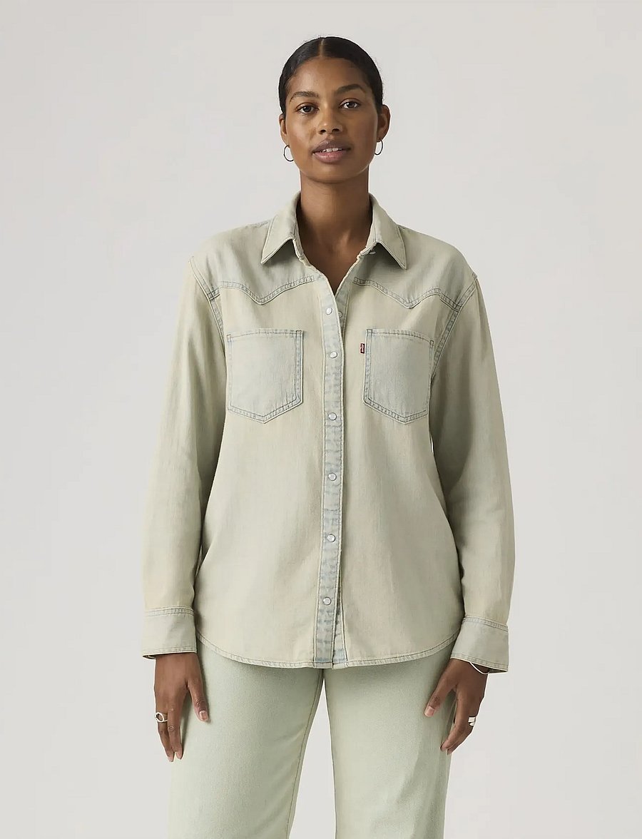 Levi's® - TEODORA WESTERN SHIRT DE ORO W - jeansblouses - light indigo - flat finis - 5