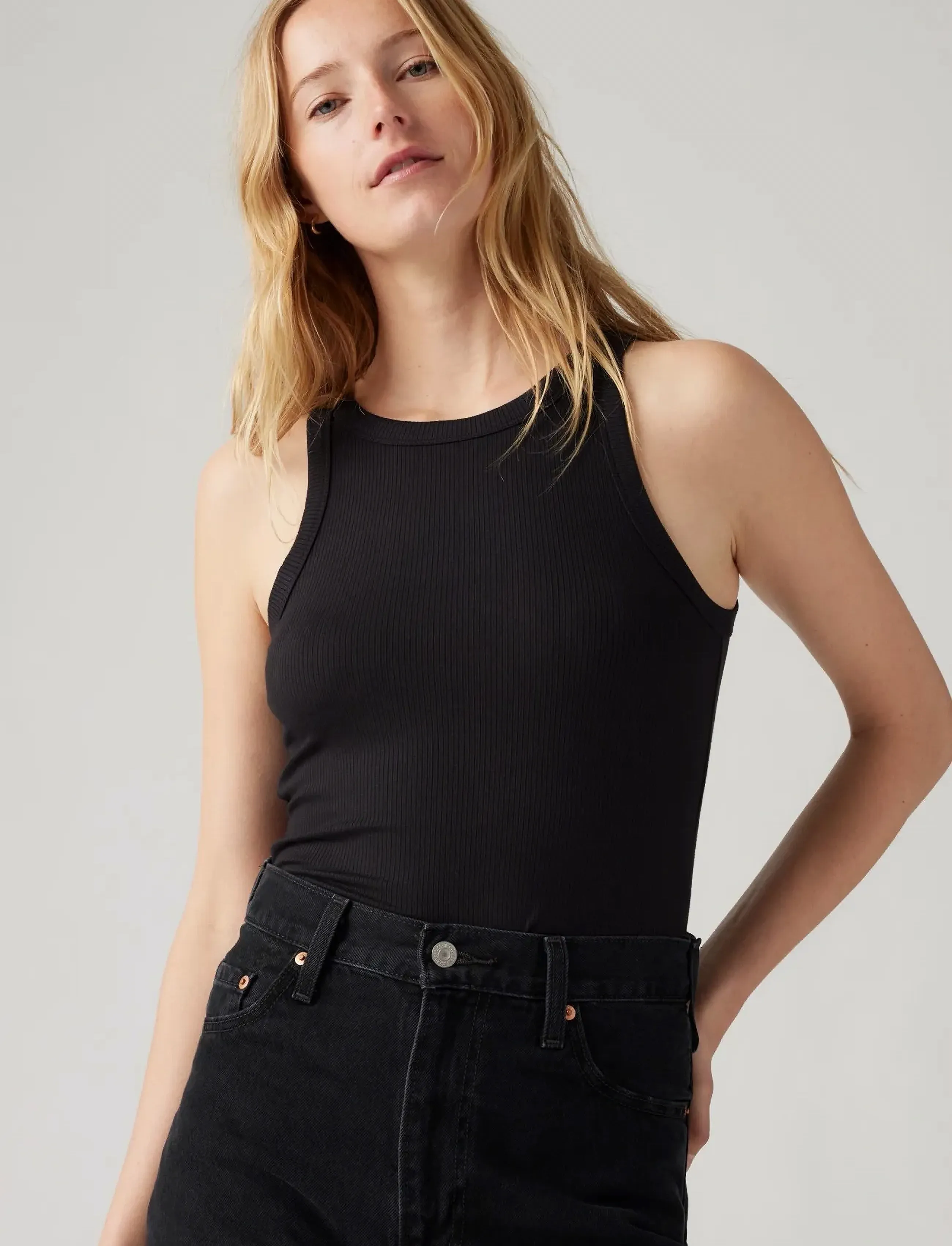 Levi's® DREAMY TANK CAVIAR - T-shirts & Toppar - BLACKS / black