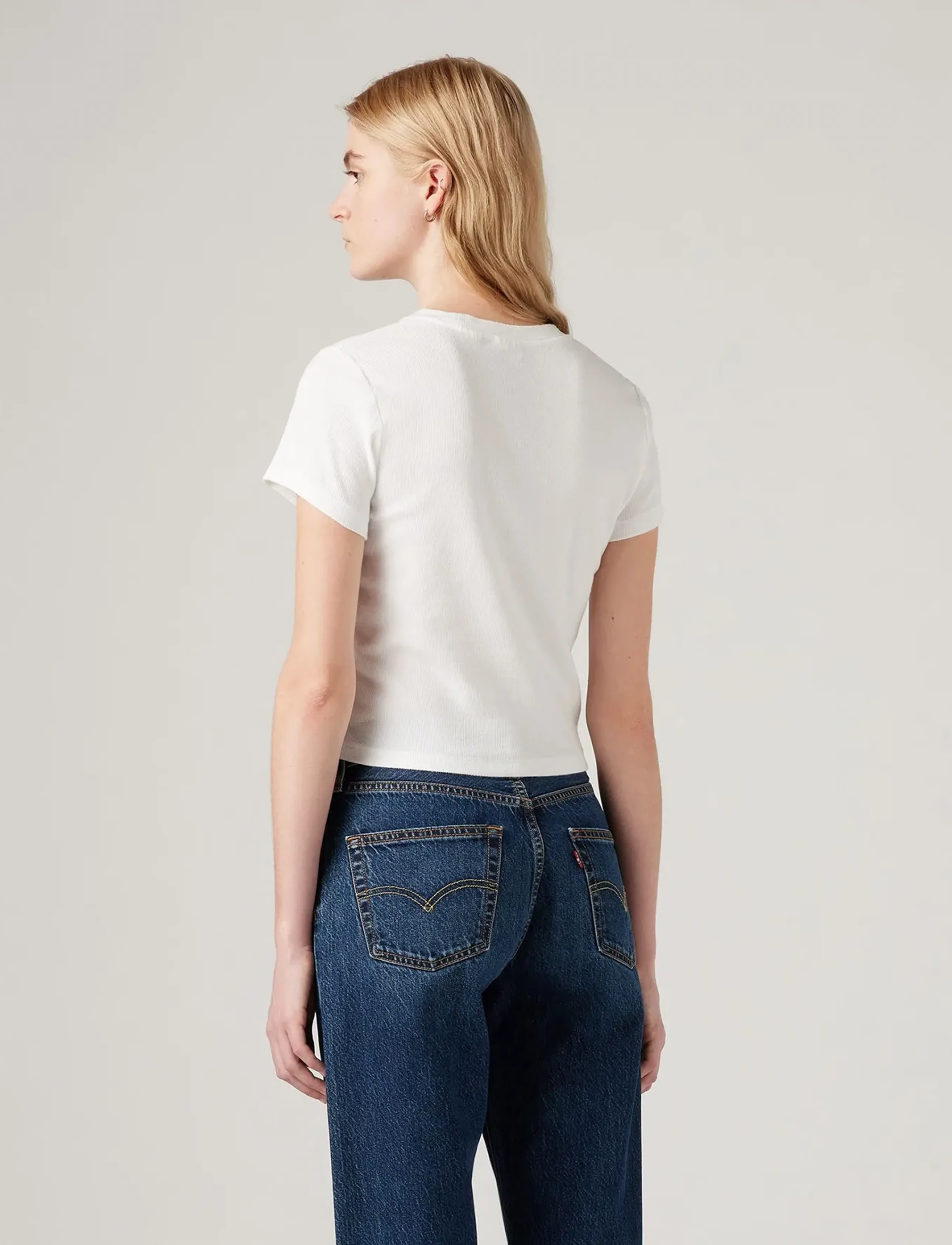 Levi's® - ESSENTIAL SPORTY TEE WHITE + R - t-shirts - neutrals - 3