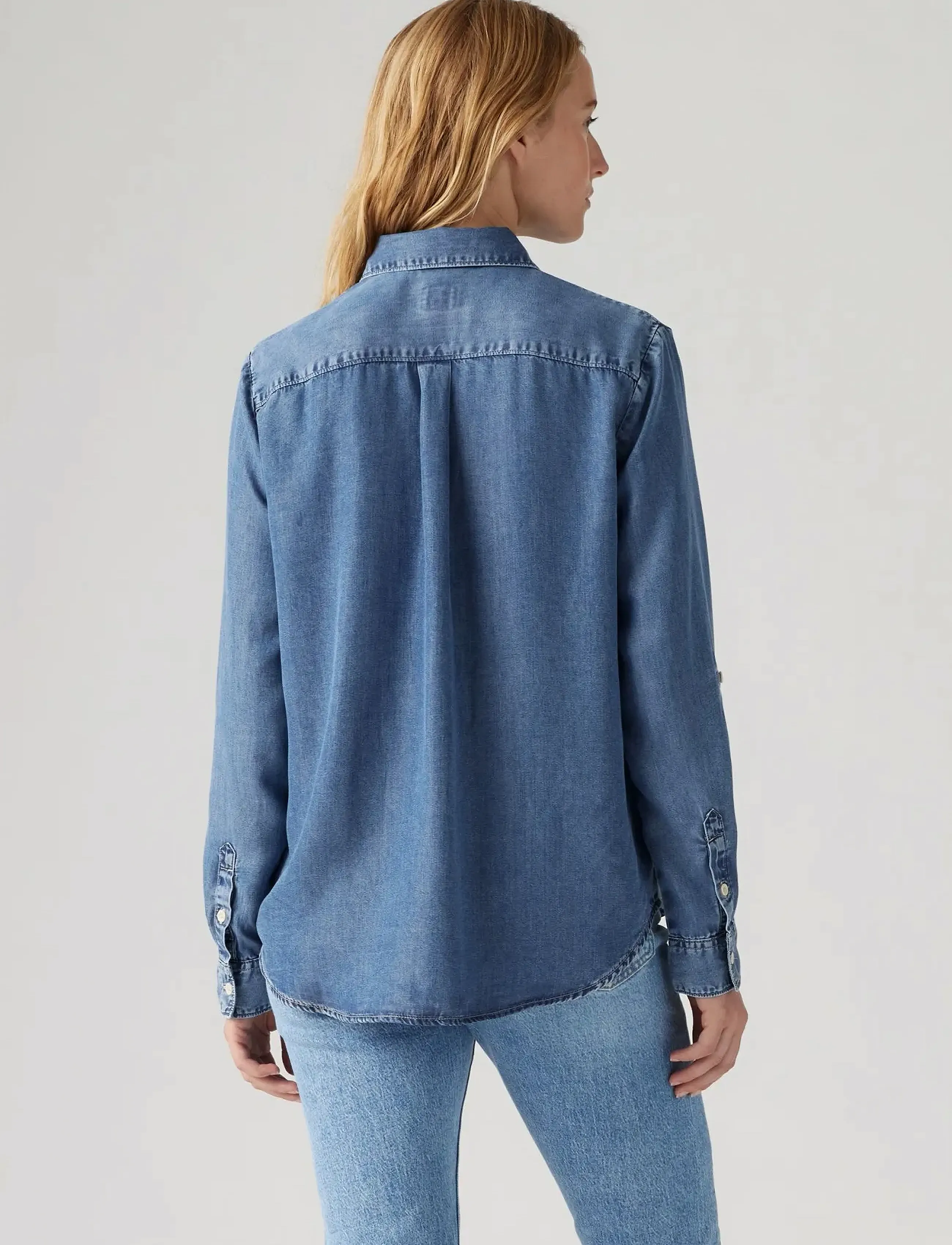 Levi's® - DOREEN UTILITY SHIRT DARK INDIGO - WORN IN - gallaskyrtur - dark indigo - worn in - 4