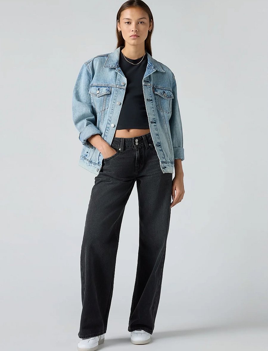 Levi's® - SUPERLOW LOOSE MIC DROPPED - vida jeans - blacks - 0