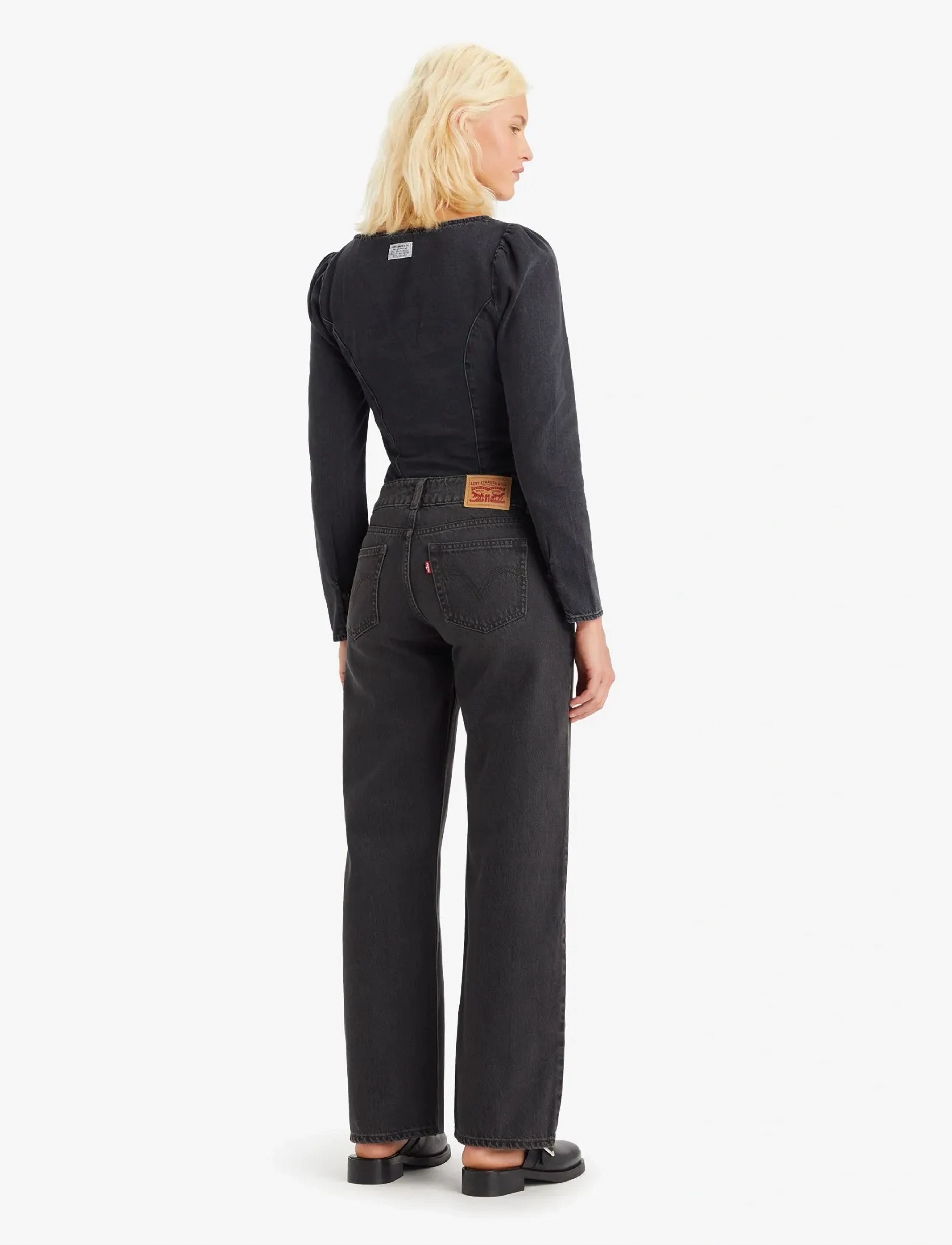 Levi's® - SUPERLOW LOOSE MIC DROPPED - hosen mit weitem bein - blacks - 5