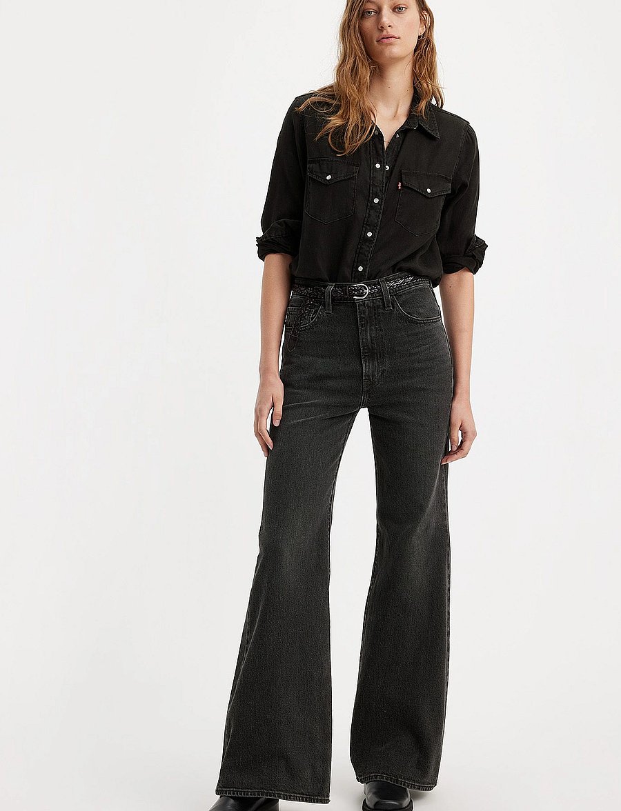 Levi's® - RIBCAGE BELLS ON THE TOWN NO C - alt laiad teksad - blacks - 0