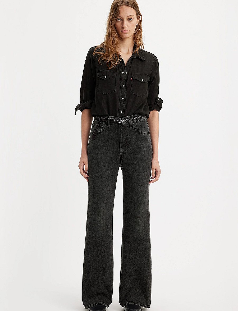 Levi's® - RIBCAGE BELLS ON THE TOWN NO C - alt laiad teksad - blacks - 4