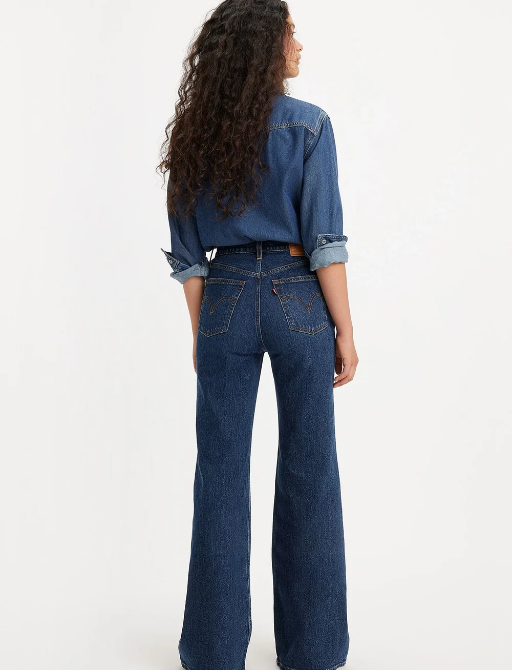 Levi's® - RIBCAGE BELLS SONOMA TRAIN - alt eriti laia säärega teksad - med indigo - worn in - 3