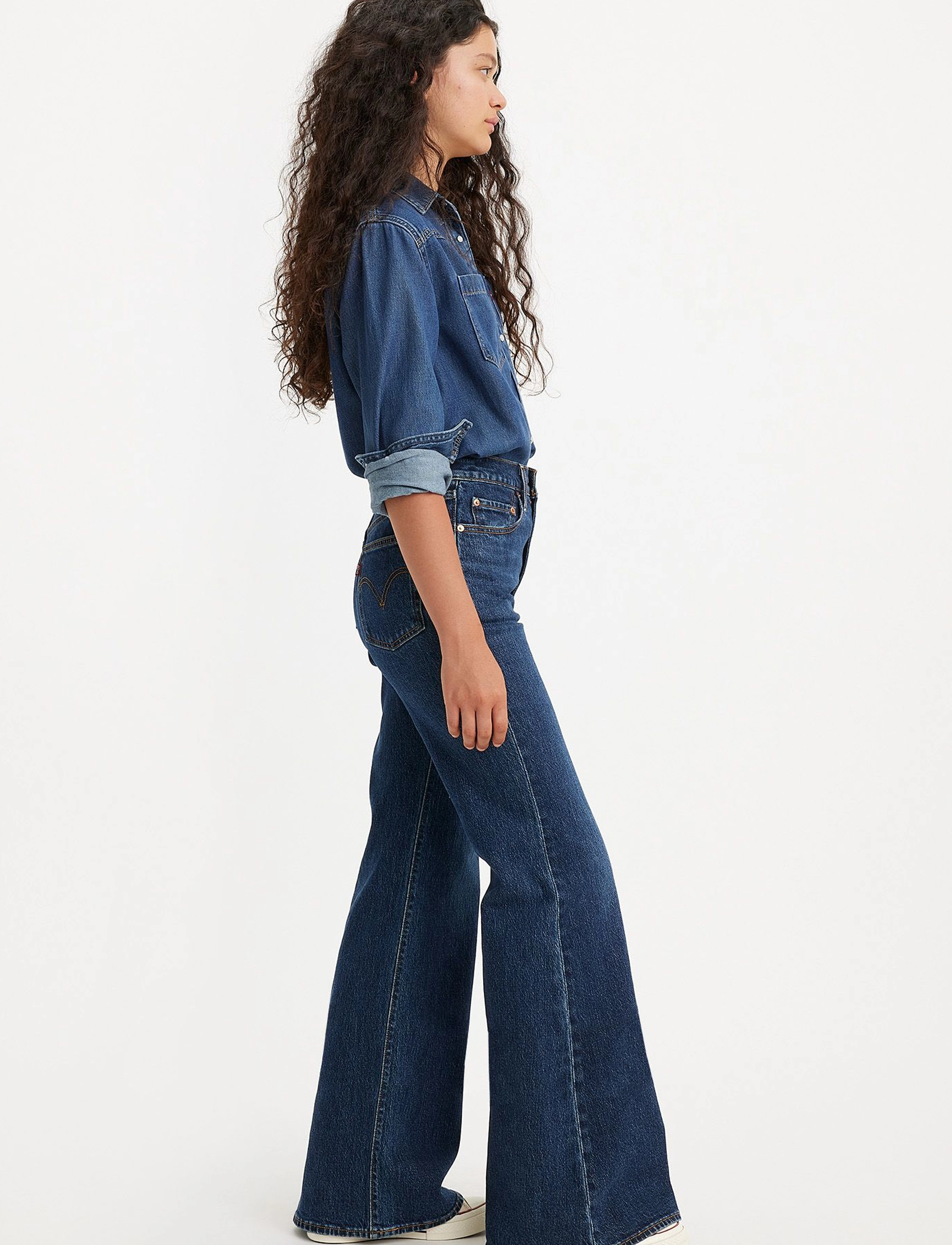 Levi's® - RIBCAGE BELLS SONOMA TRAIN - med indigo - worn in - 5