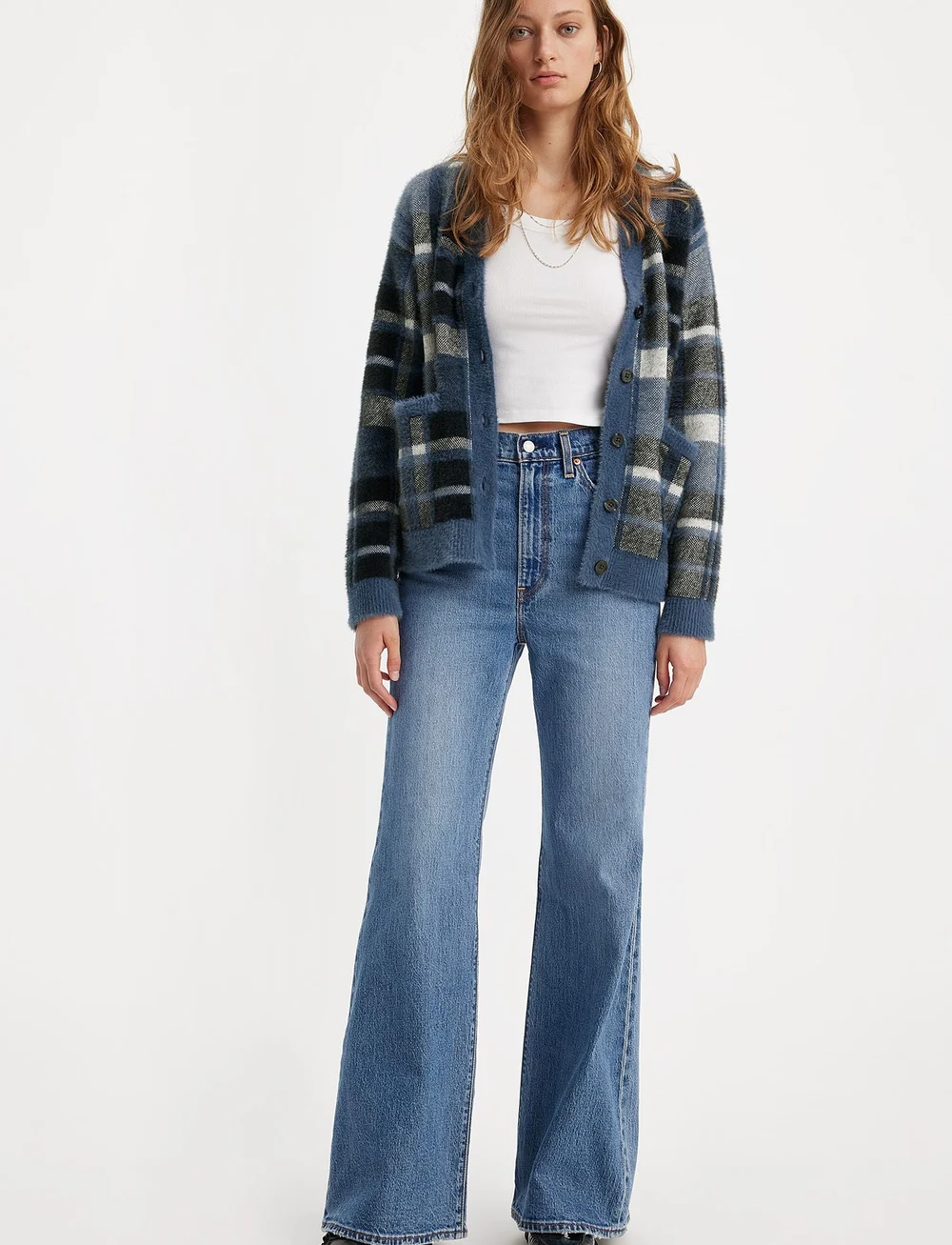 Levi's® - RIBCAGE BELLS SONOMA WALKS - alt eriti laia säärega teksad - dark indigo - worn in - 0