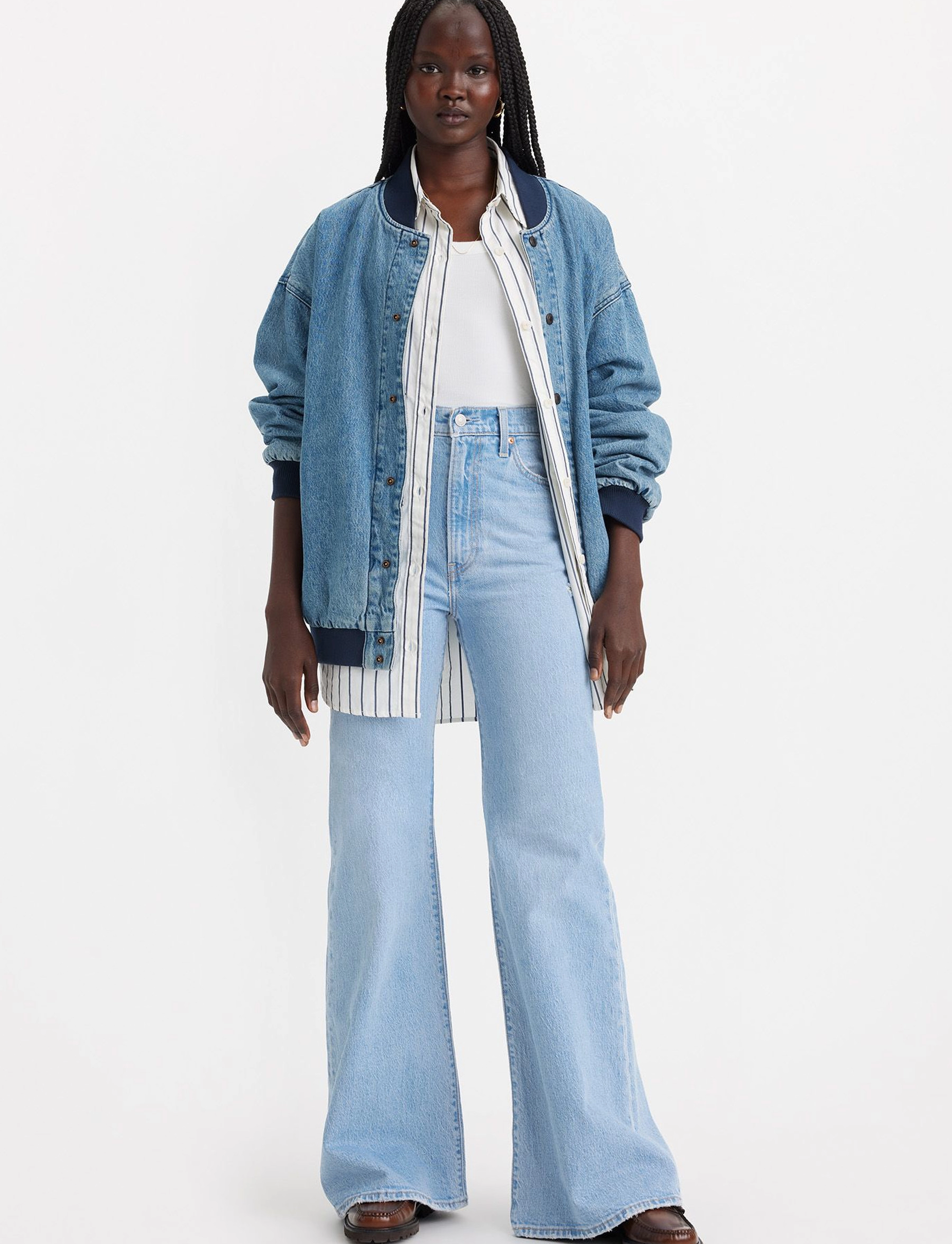 Levi's® - RIBCAGE BELLS MARIN BABE - light indigo - worn in - 3