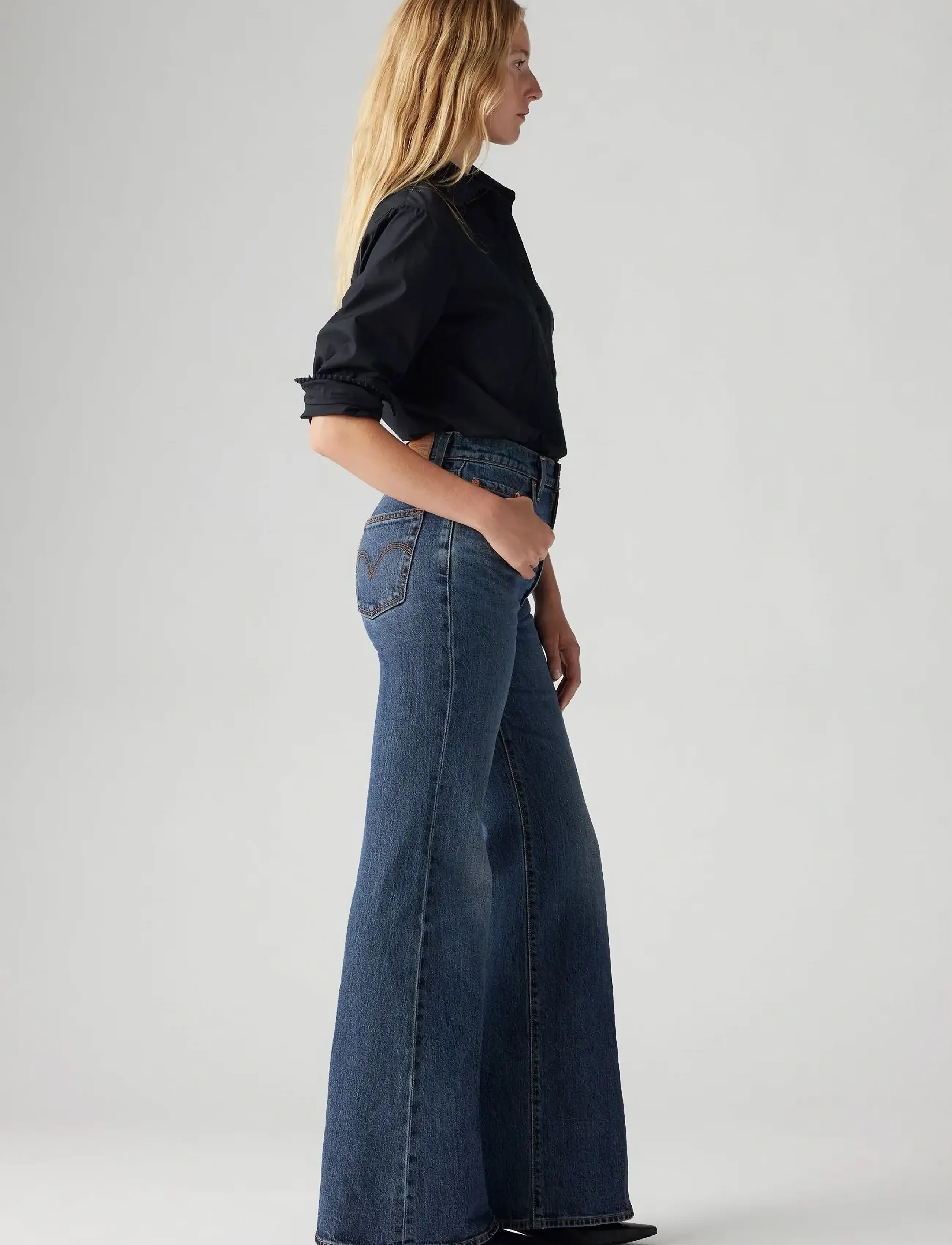 Levi's® - RIBCAGE BELLS ROMANTIC STORY - flared jeans - blacks - 3