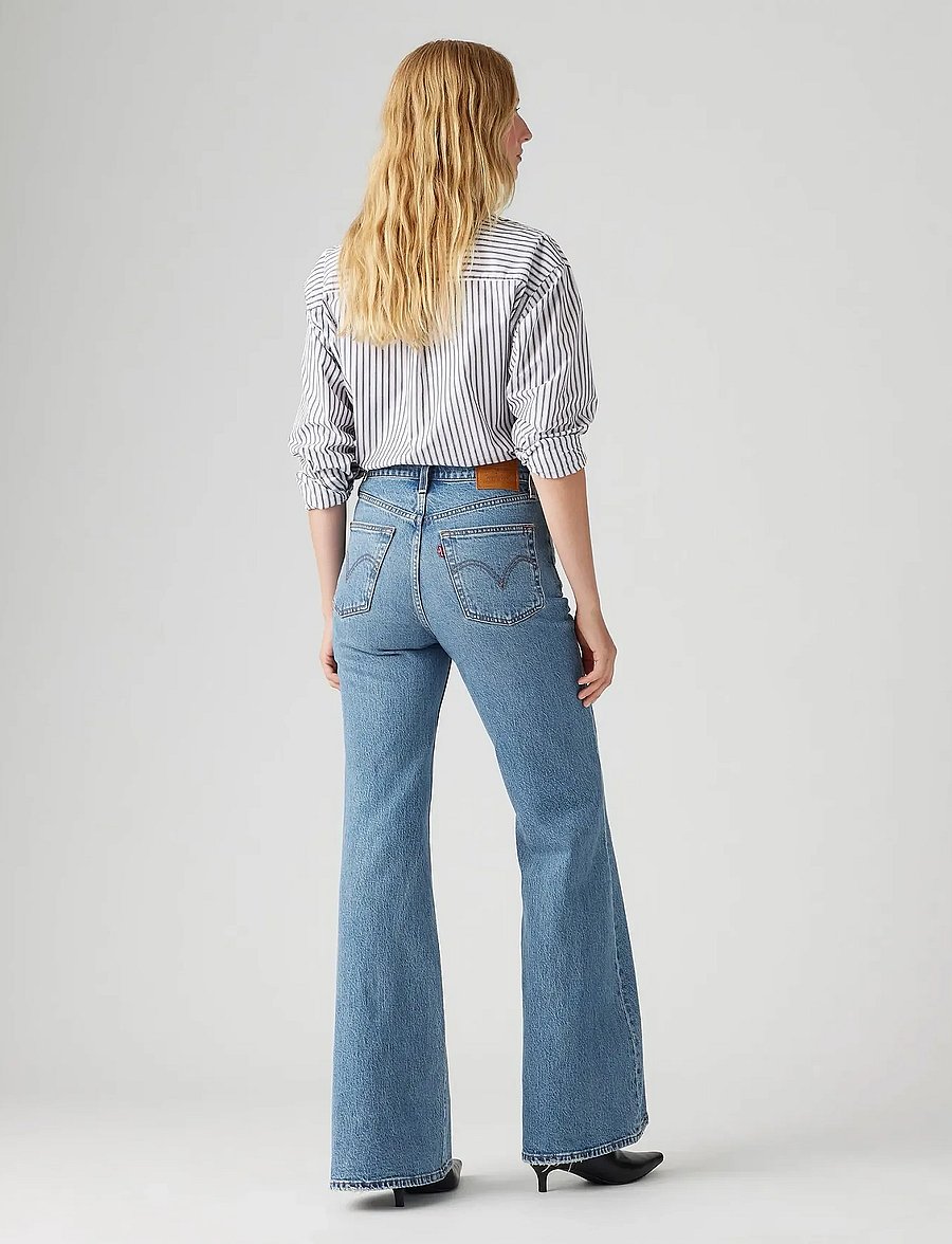 Levi's® - RIBCAGE BELLS NEXT SATURDAY NO - flared jeans - med indigo - worn in - 4