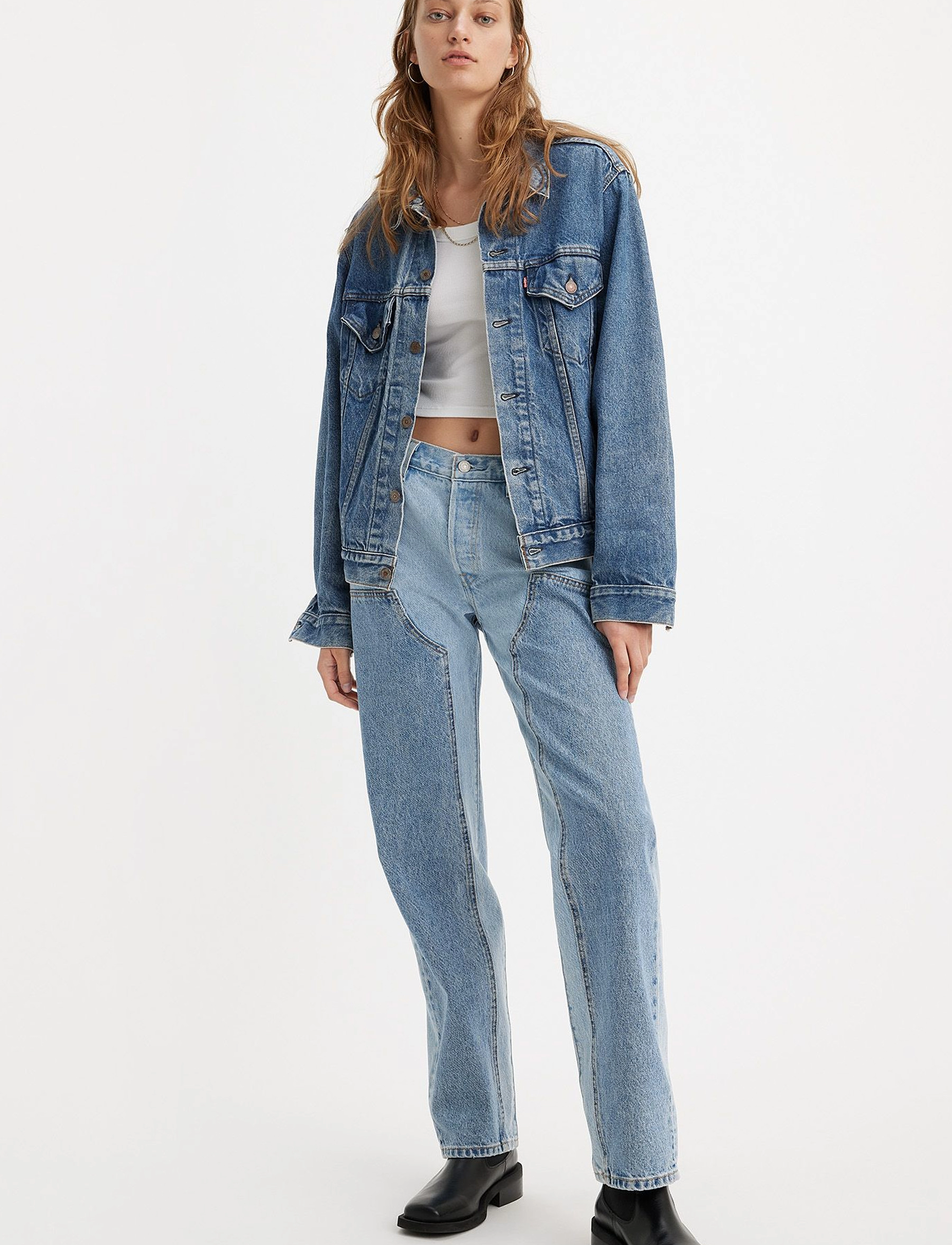 Levi's® 501 90S CHAPS DONE AND DUSTED - Straight jeans - MED INDIGO - FLAT FINISH / blue
