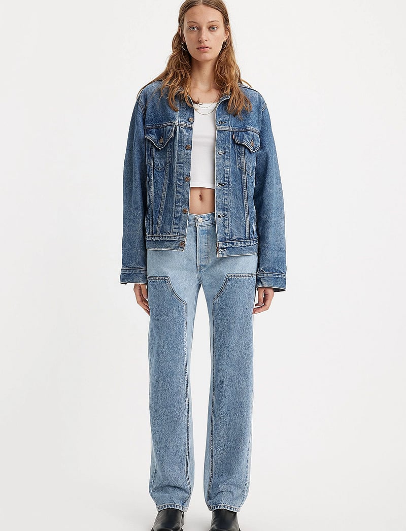 Levi's® - 501 90S CHAPS DONE AND DUSTED - raka jeans - med indigo - flat finish - 3