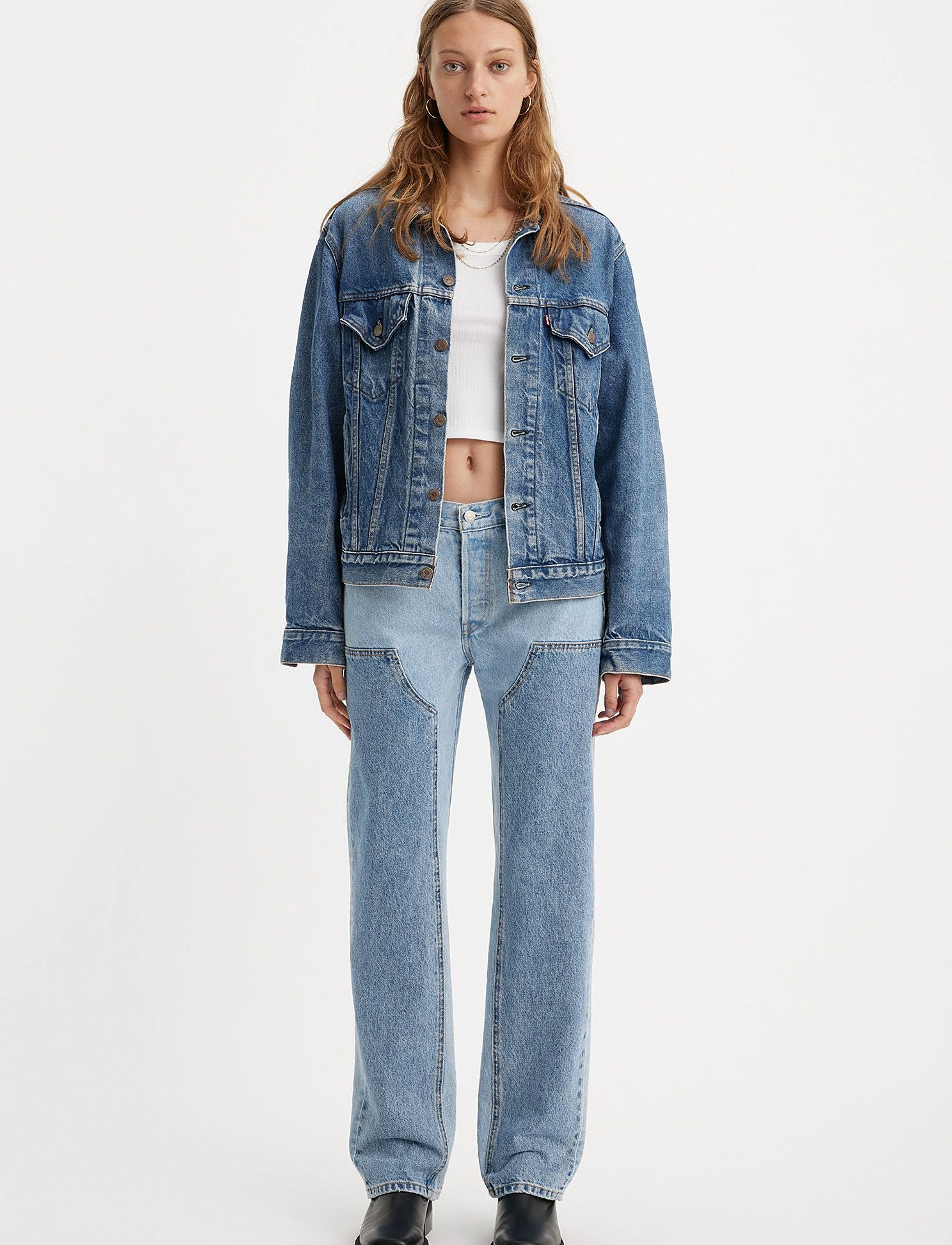 Levi's® - 501 90S CHAPS DONE AND DUSTED - raka jeans - med indigo - flat finish - 3