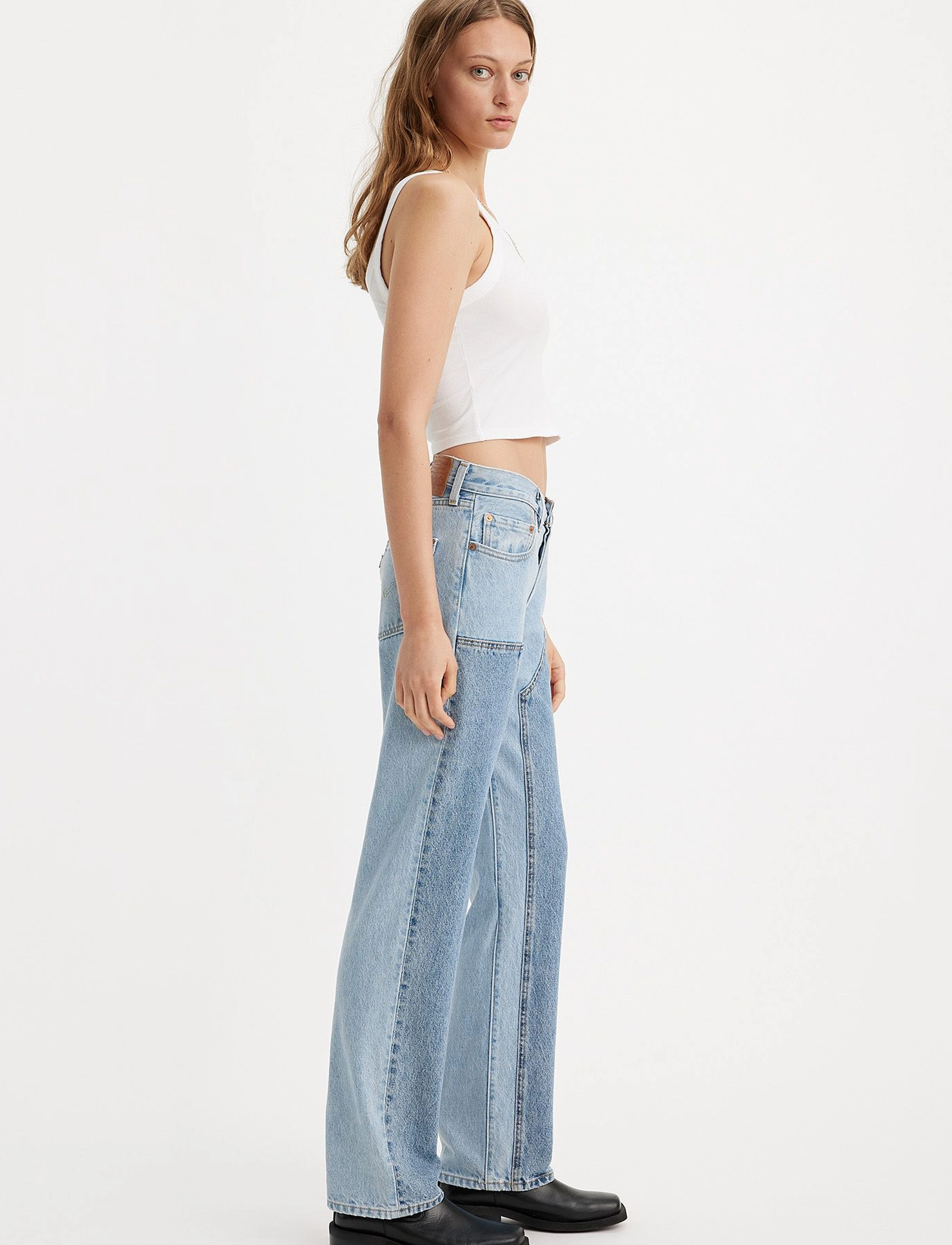 Levi's® - 501 90S CHAPS DONE AND DUSTED - raka jeans - med indigo - flat finish - 5