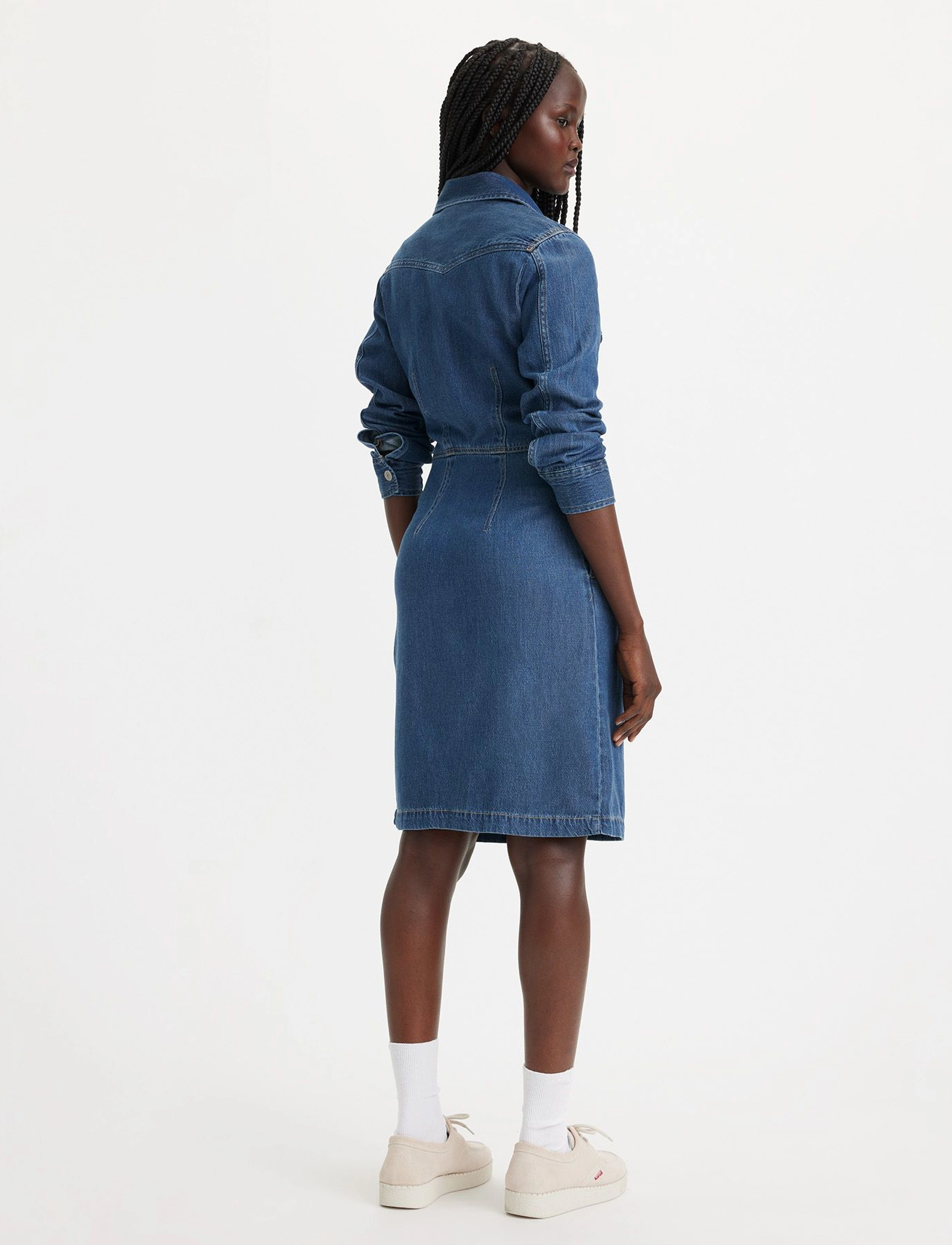 Levi's® - OTTO WESTERN DRESS SQUARE DEAL - med indigo - worn in - 4