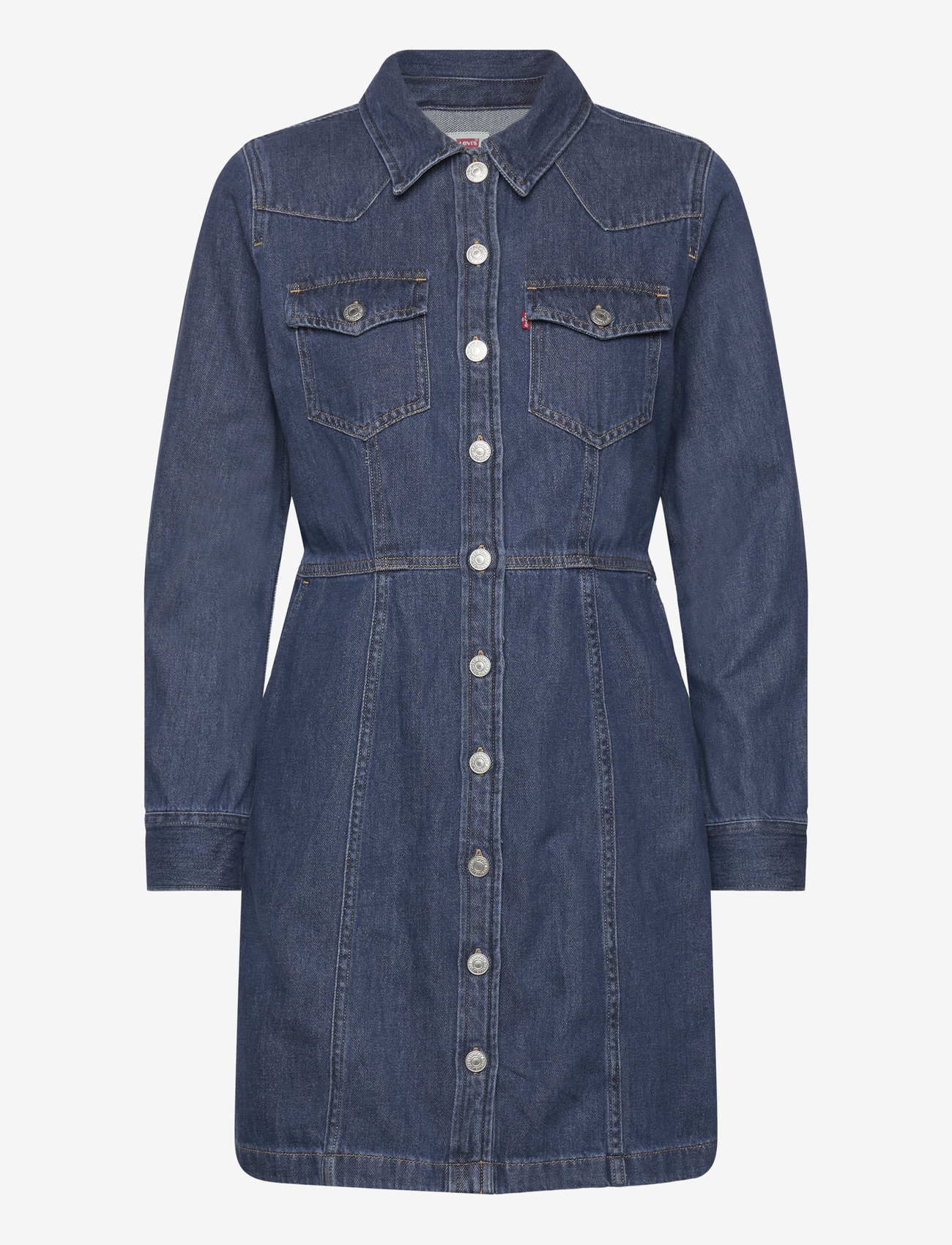 Levi's® - FLYNN WESTERN CORE DRESS DARK INDIGO - WORN IN - denimkjoler - dark indigo - worn in - 1