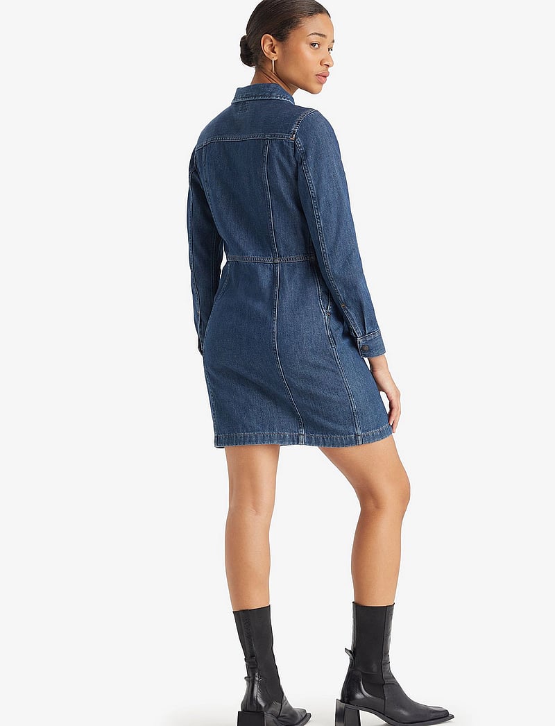 Levi's® - FLYNN WESTERN CORE DRESS DARK INDIGO - WORN IN - denimkjoler - dark indigo - worn in - 3