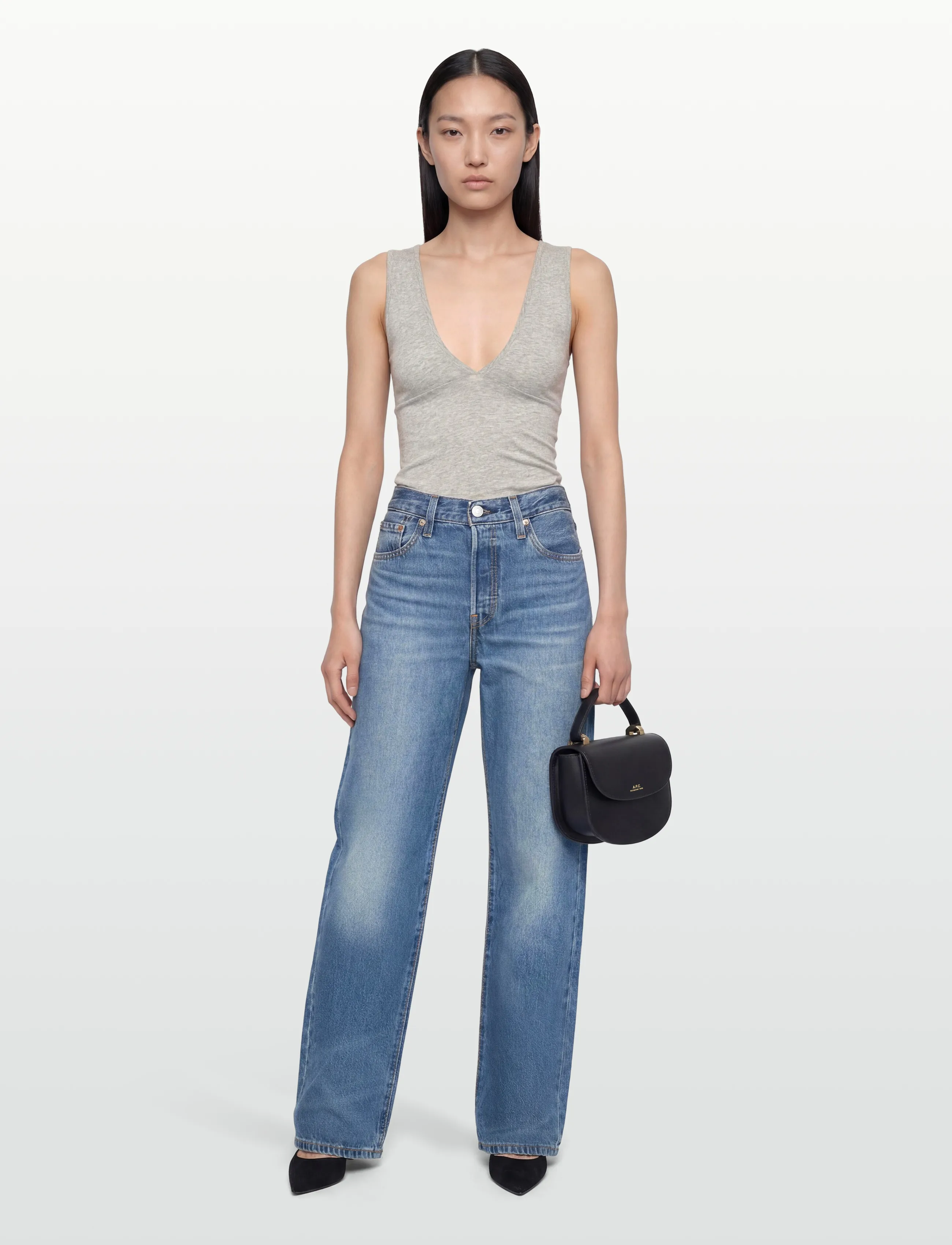Levi's® 501 90S LIGHTWEIGHT FINE FOREV - Transitional Layering - MED INDIGO - WORN IN / blue
