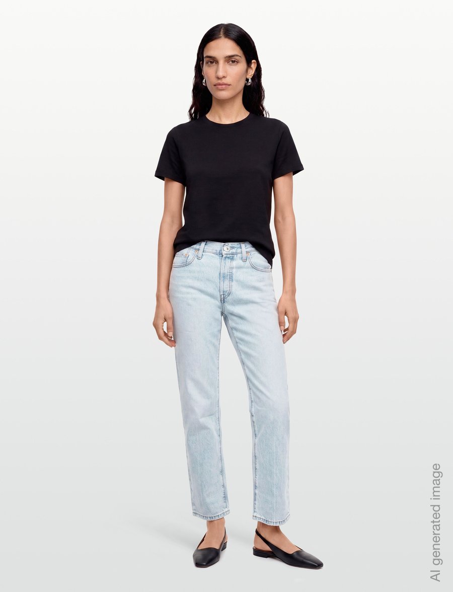 Levi's® - 501 90S LIGHTWEIGHT ANCHOR HER - mom-teksad - med indigo - worn in - 0