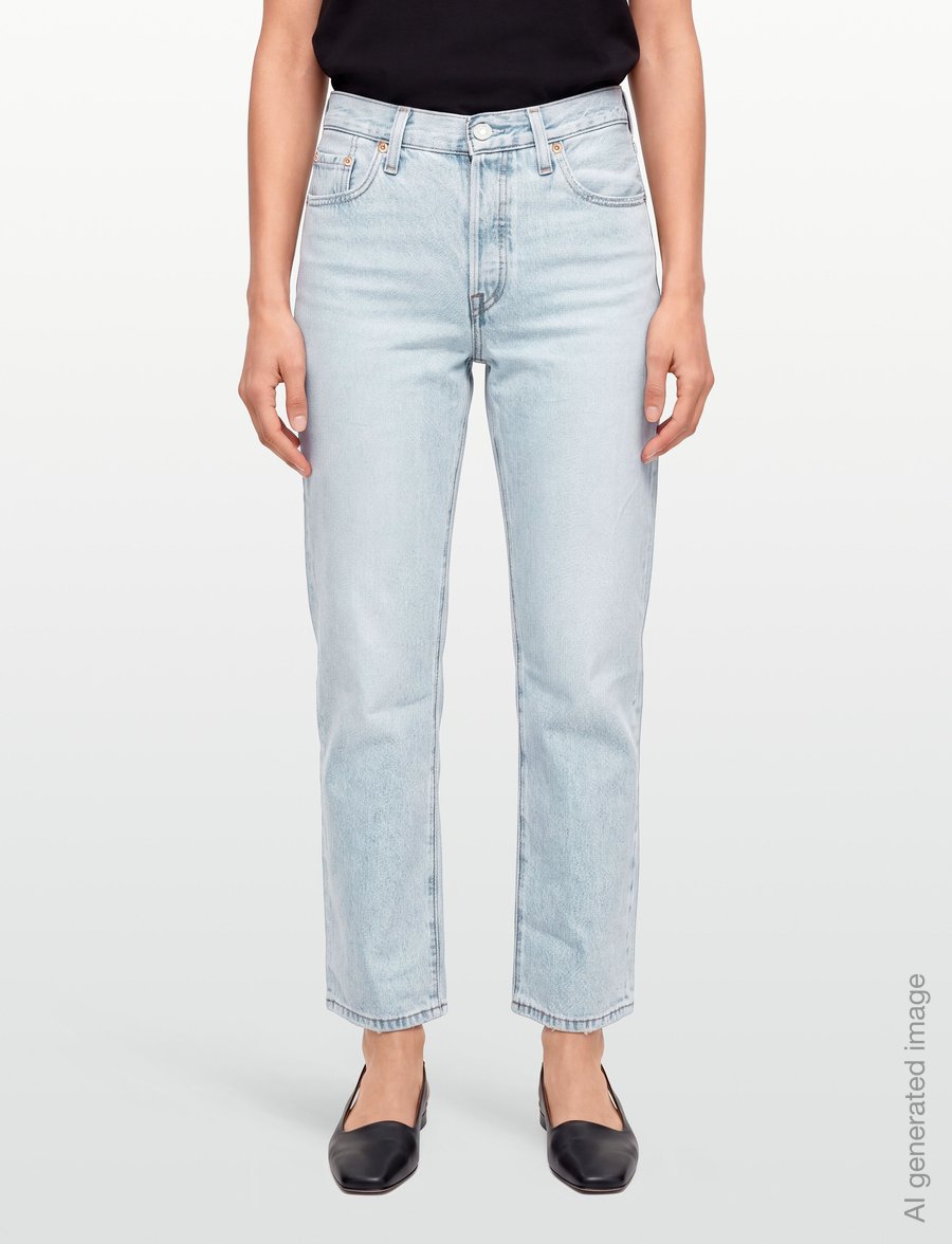 Levi's® - 501 90S LIGHTWEIGHT ANCHOR HER - mom-teksad - med indigo - worn in - 3