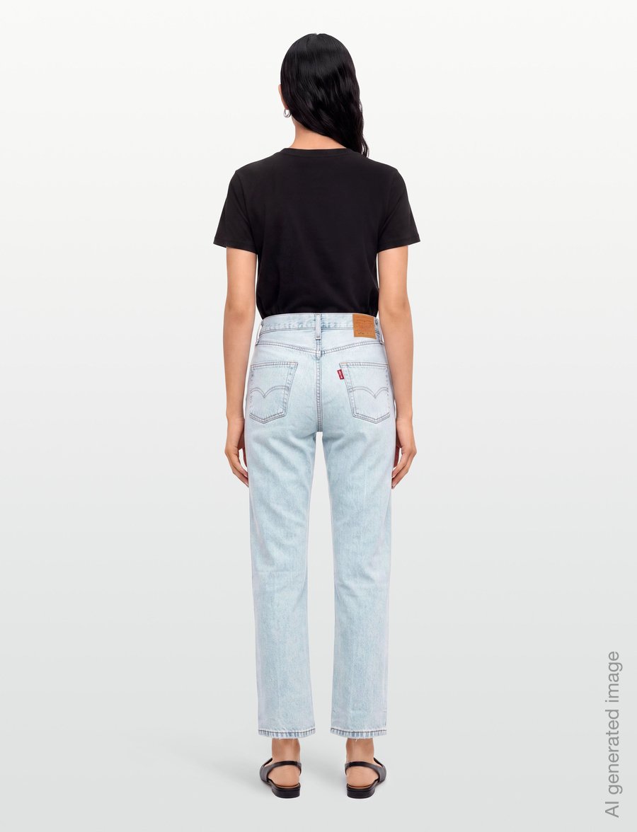 Levi's® - 501 90S LIGHTWEIGHT ANCHOR HER - mom-teksad - med indigo - worn in - 4