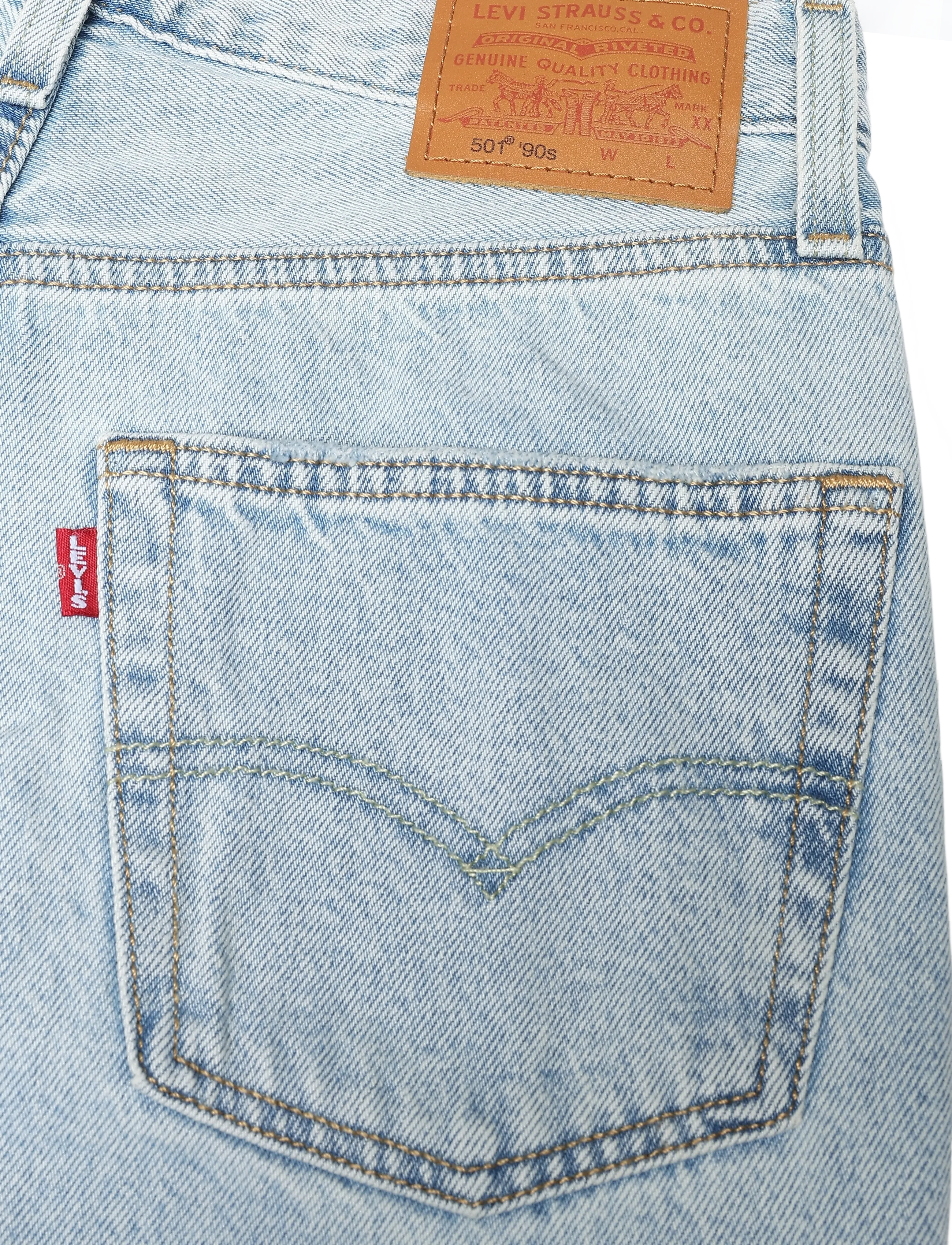 Levi's® - 501 90S LIGHTWEIGHT ANCHOR HER - mom jeans - med indigo - worn in - 4