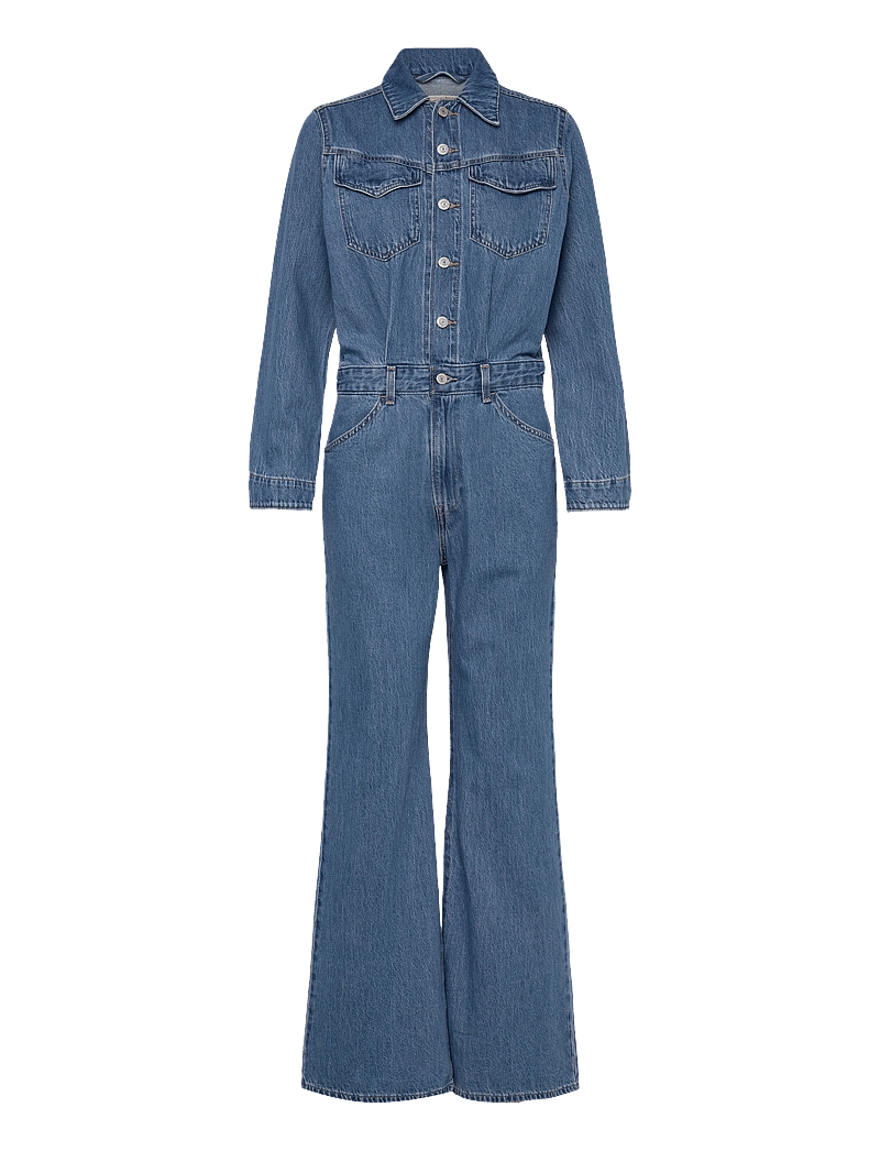 Levi's® - WESTERN JUMPSUIT CAUSE AND EFF - pükskostüümid - med indigo - worn in - 0