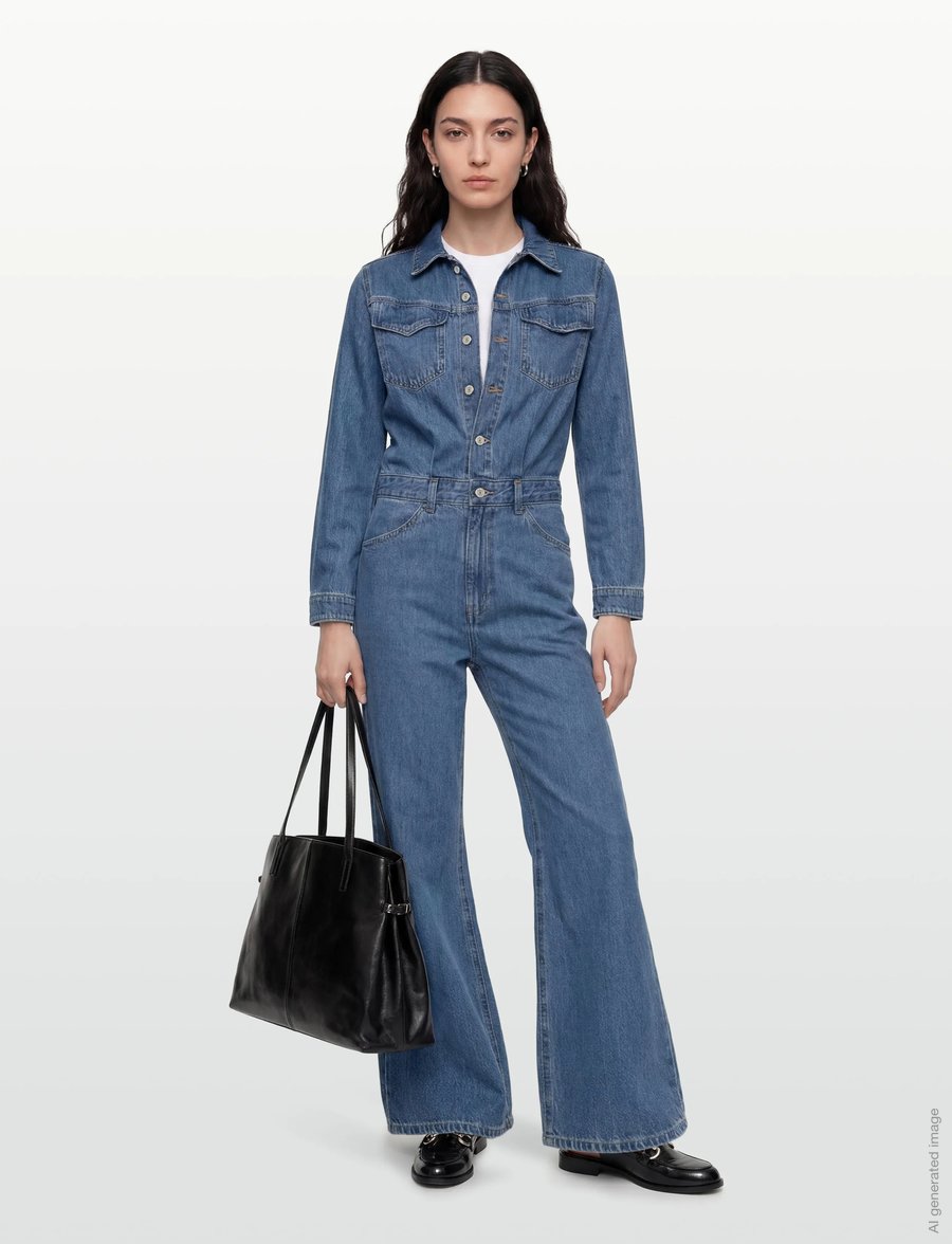 Levi's® - WESTERN JUMPSUIT CAUSE AND EFF - haalarit - med indigo - worn in - 0