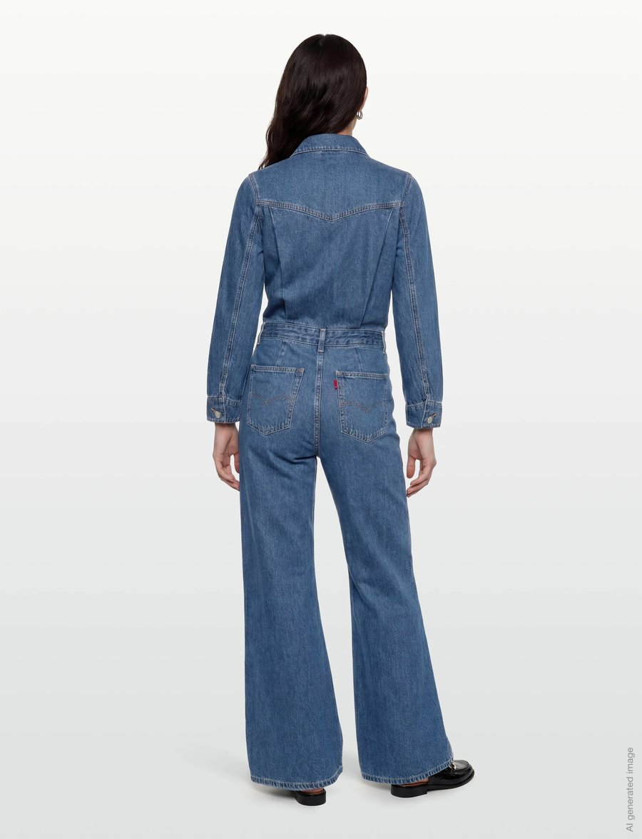 Levi's® - WESTERN JUMPSUIT CAUSE AND EFF - haalarit - med indigo - worn in - 4