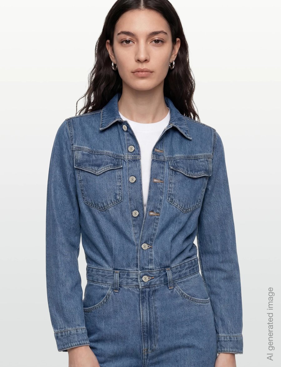 Levi's® - WESTERN JUMPSUIT CAUSE AND EFF - teksakleidid - med indigo - worn inn - 3