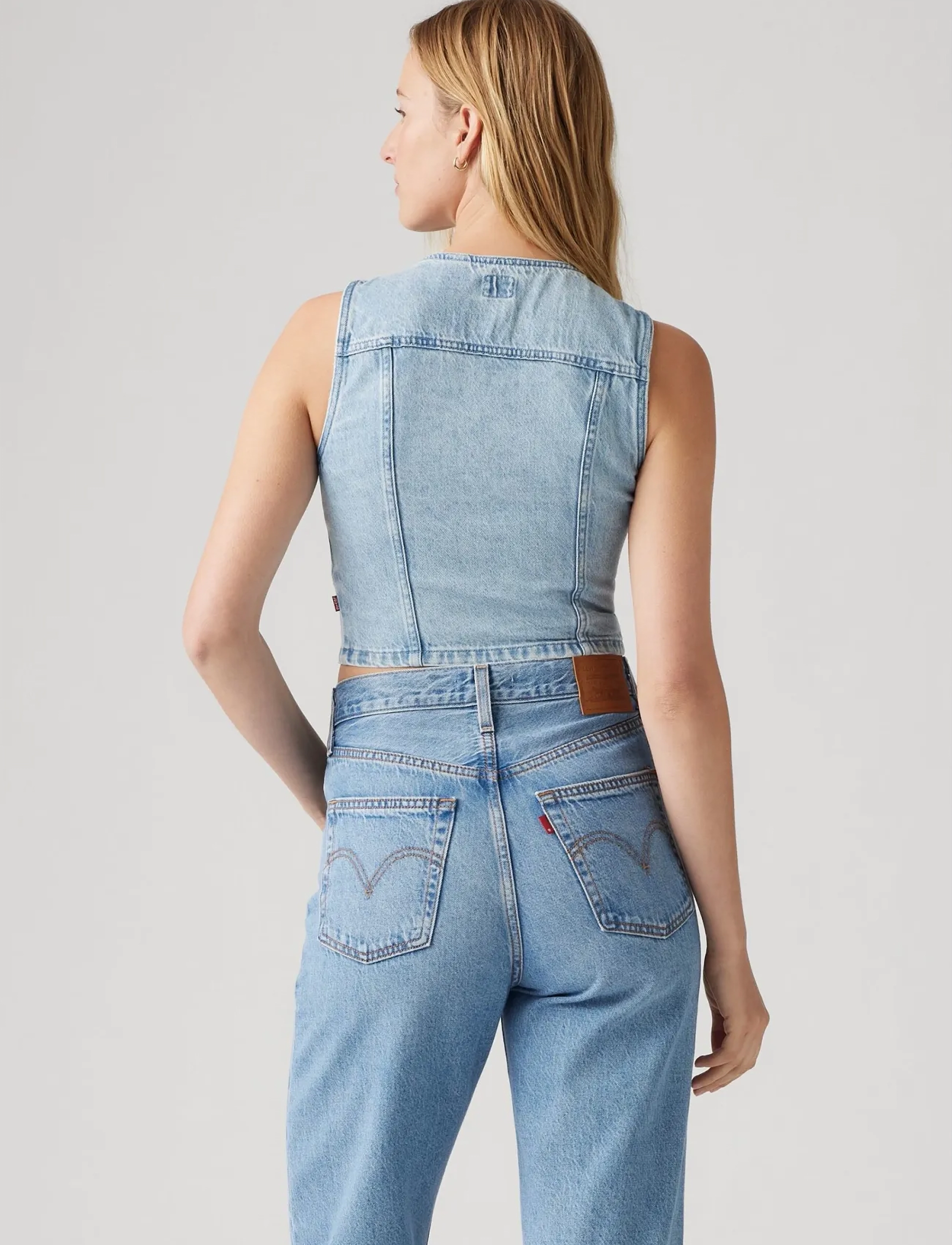 Levi's® - BELLA DENIM CORSET I WILL - denim vests - med indigo - flat finish - 4