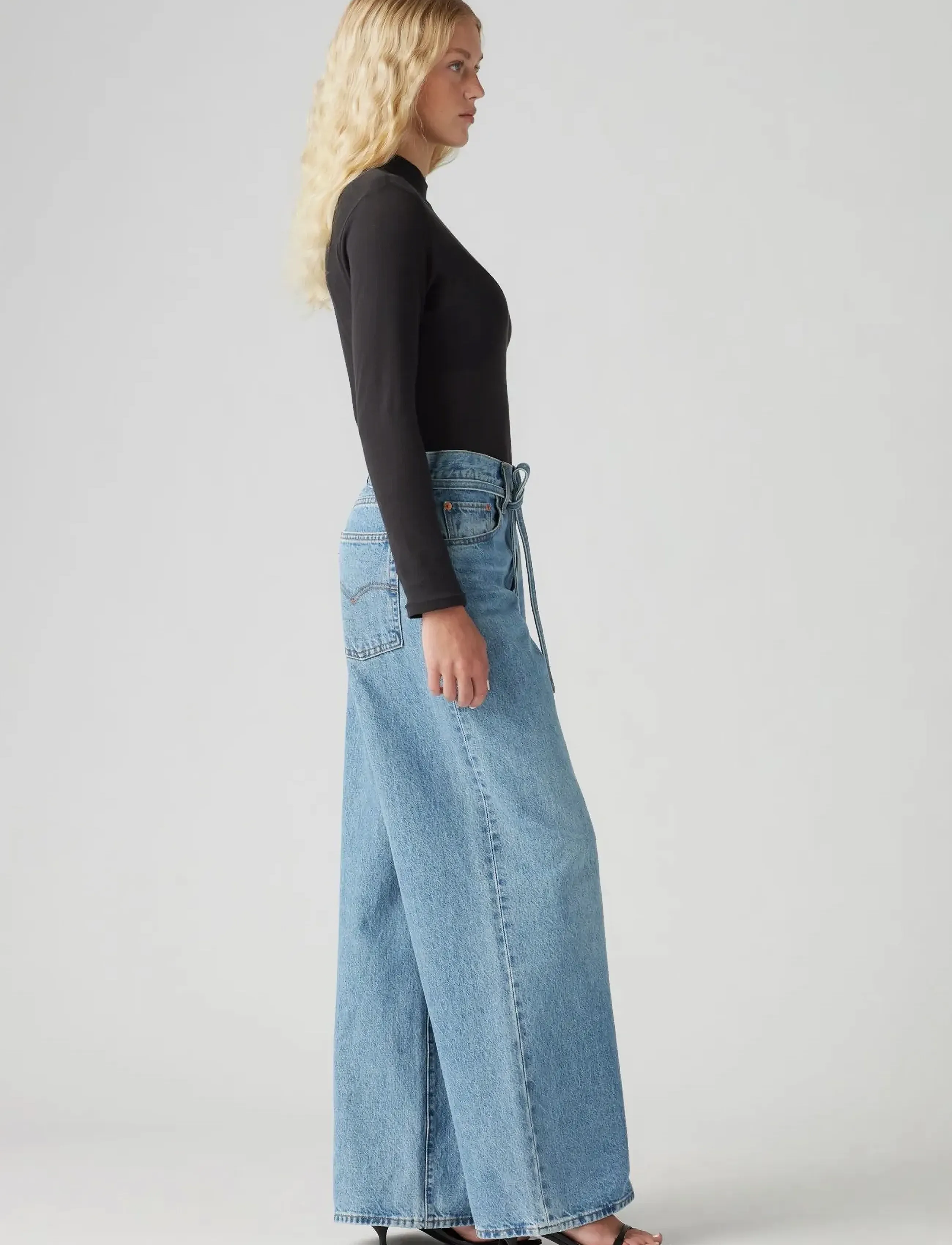 Levi's® - XL STRAIGHT THANKS FRIEND - džinsi ar platām starām - med indigo - worn in - 3